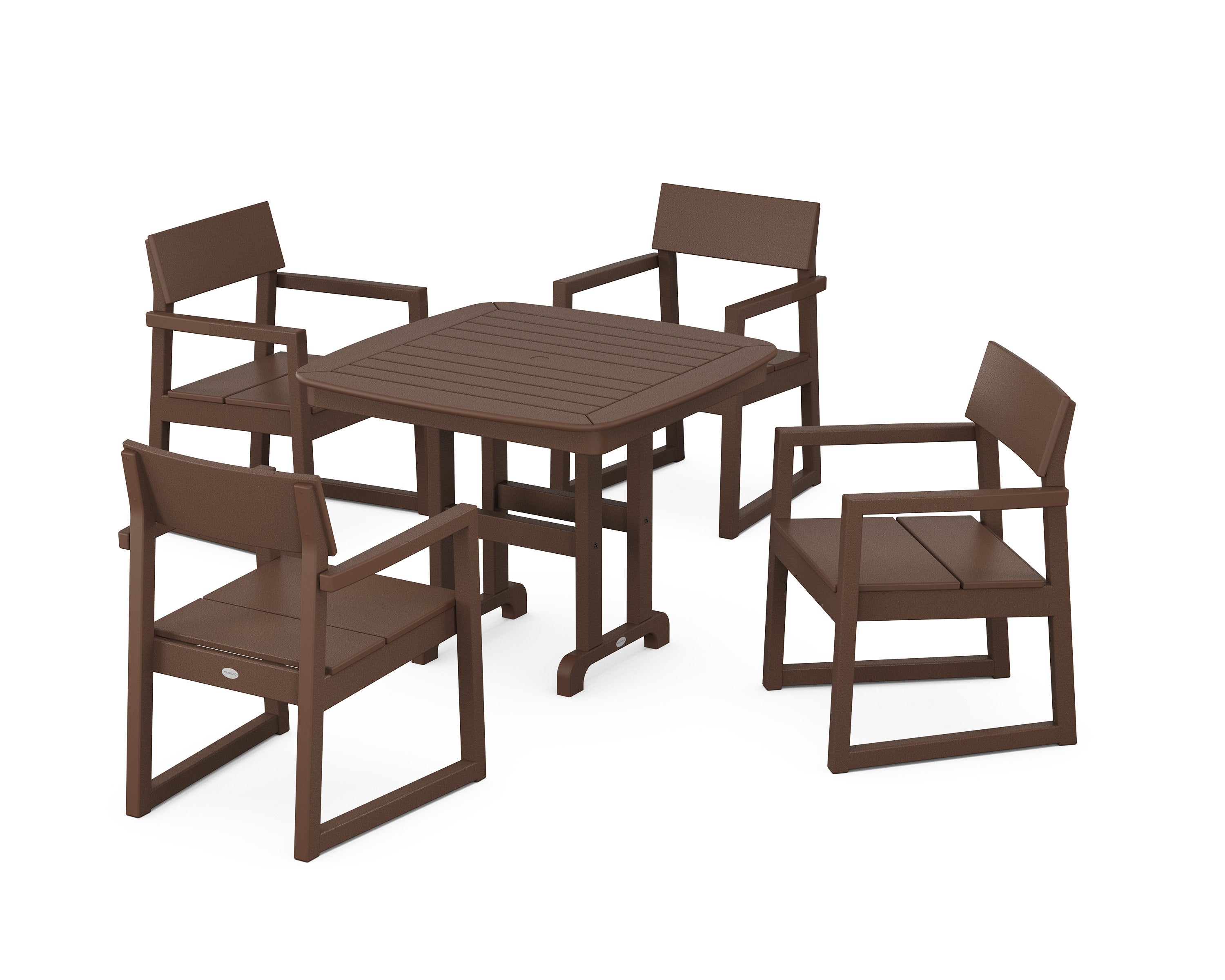 EDGE 5-Piece Dining Set in Mahogany