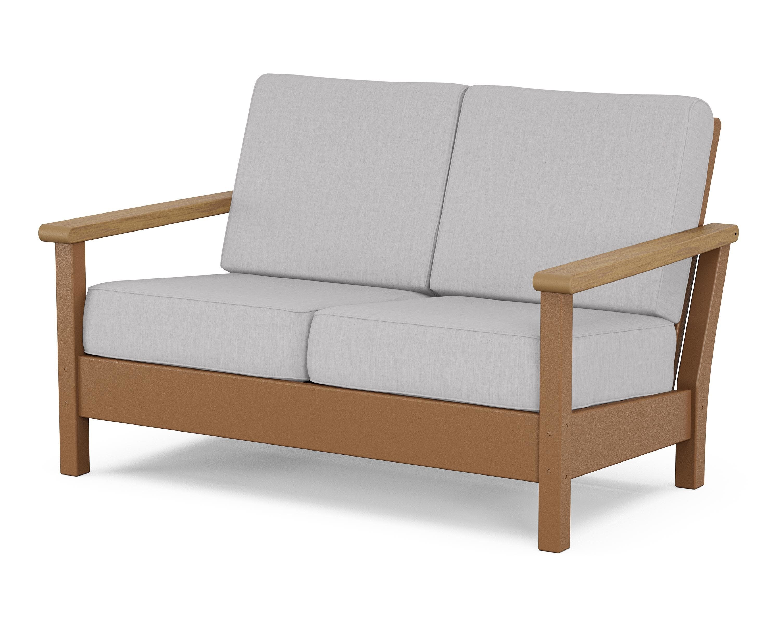 Harbour Deep Seating Loveseat in Teak / Natural / Granite
