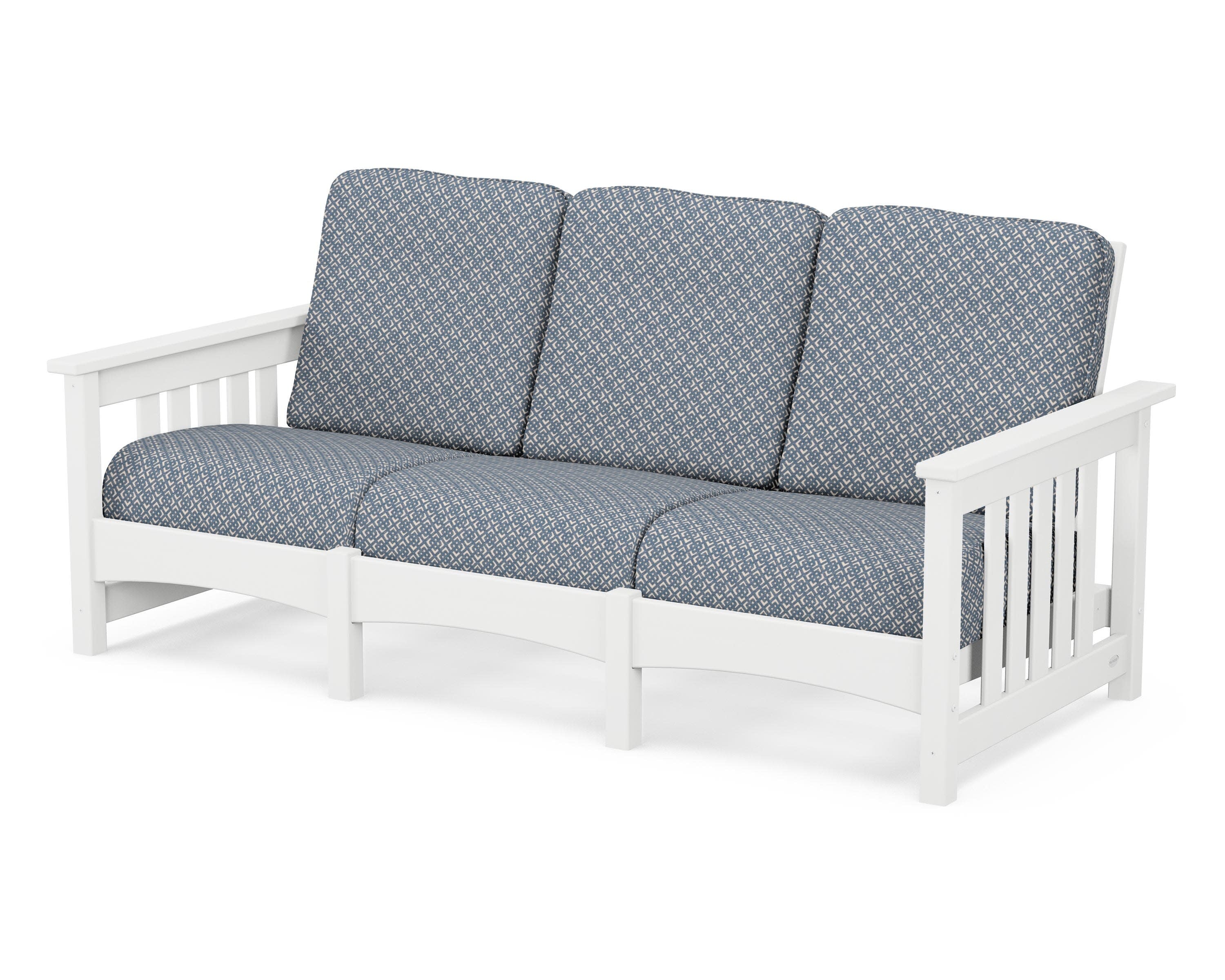 Club Mission Sofa in White / Hopscotch