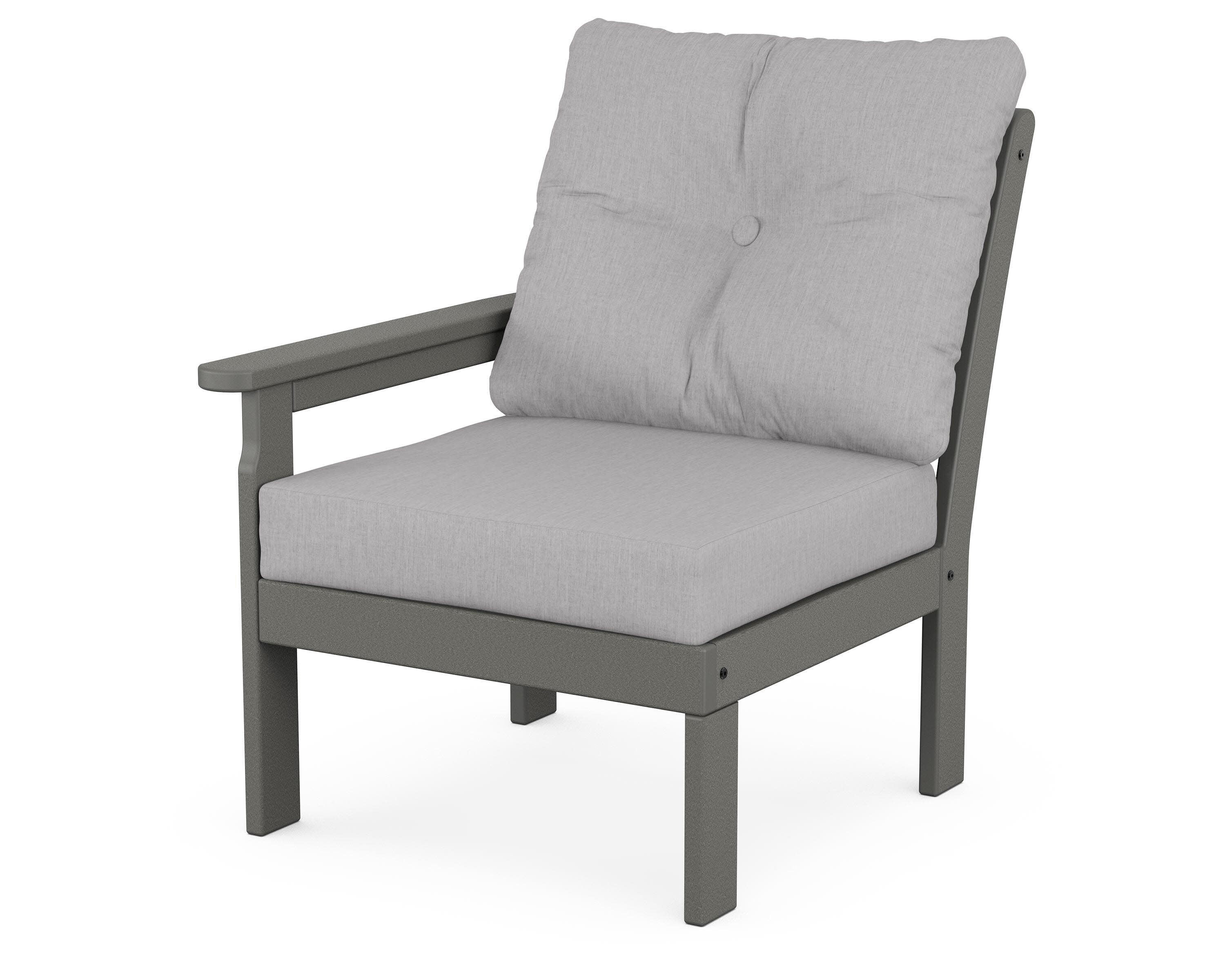 Vineyard Modular Left Arm Chair in Slate Grey / Granite