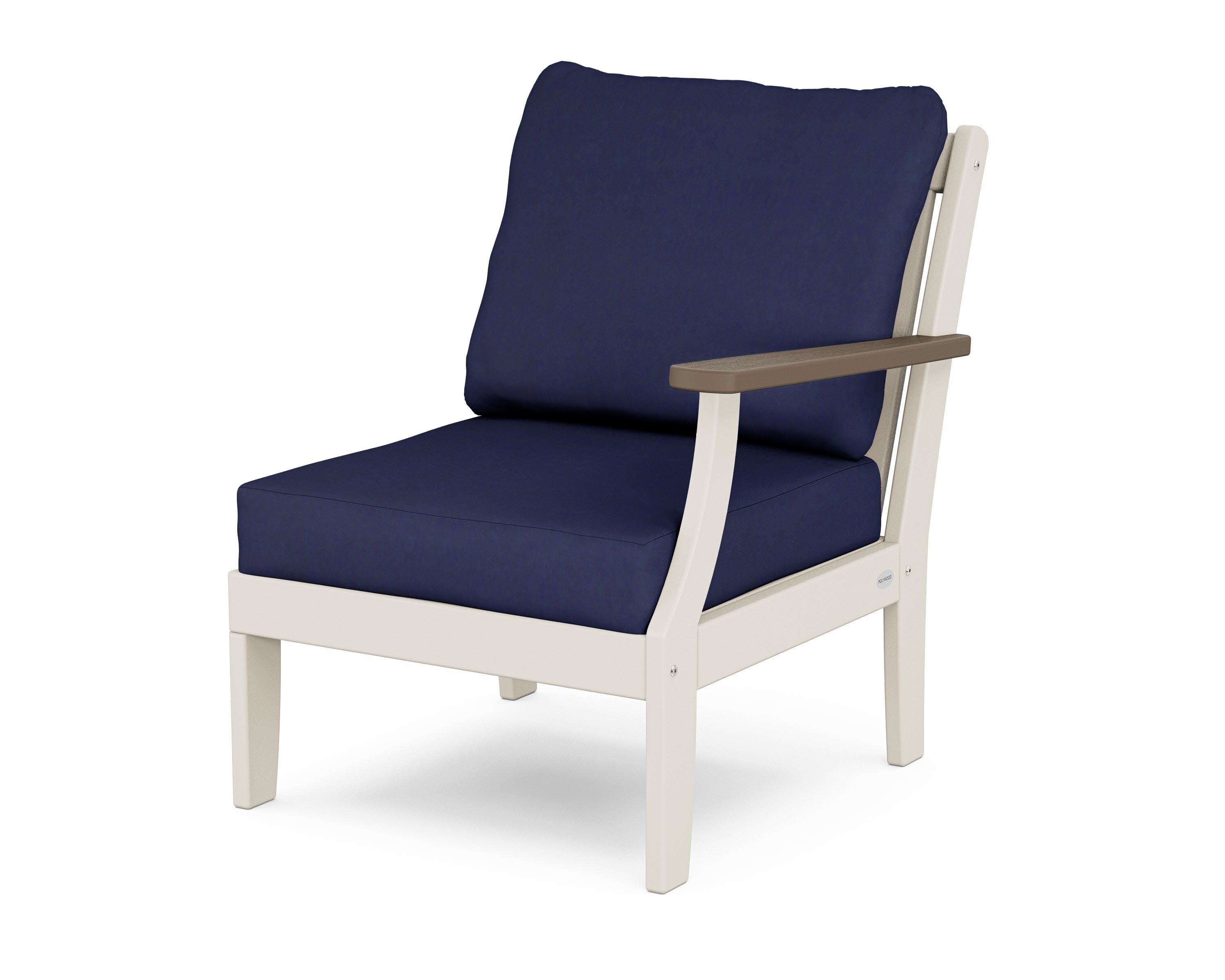 Braxton Modular Right Arm Chair in Sand / Kona / Navy