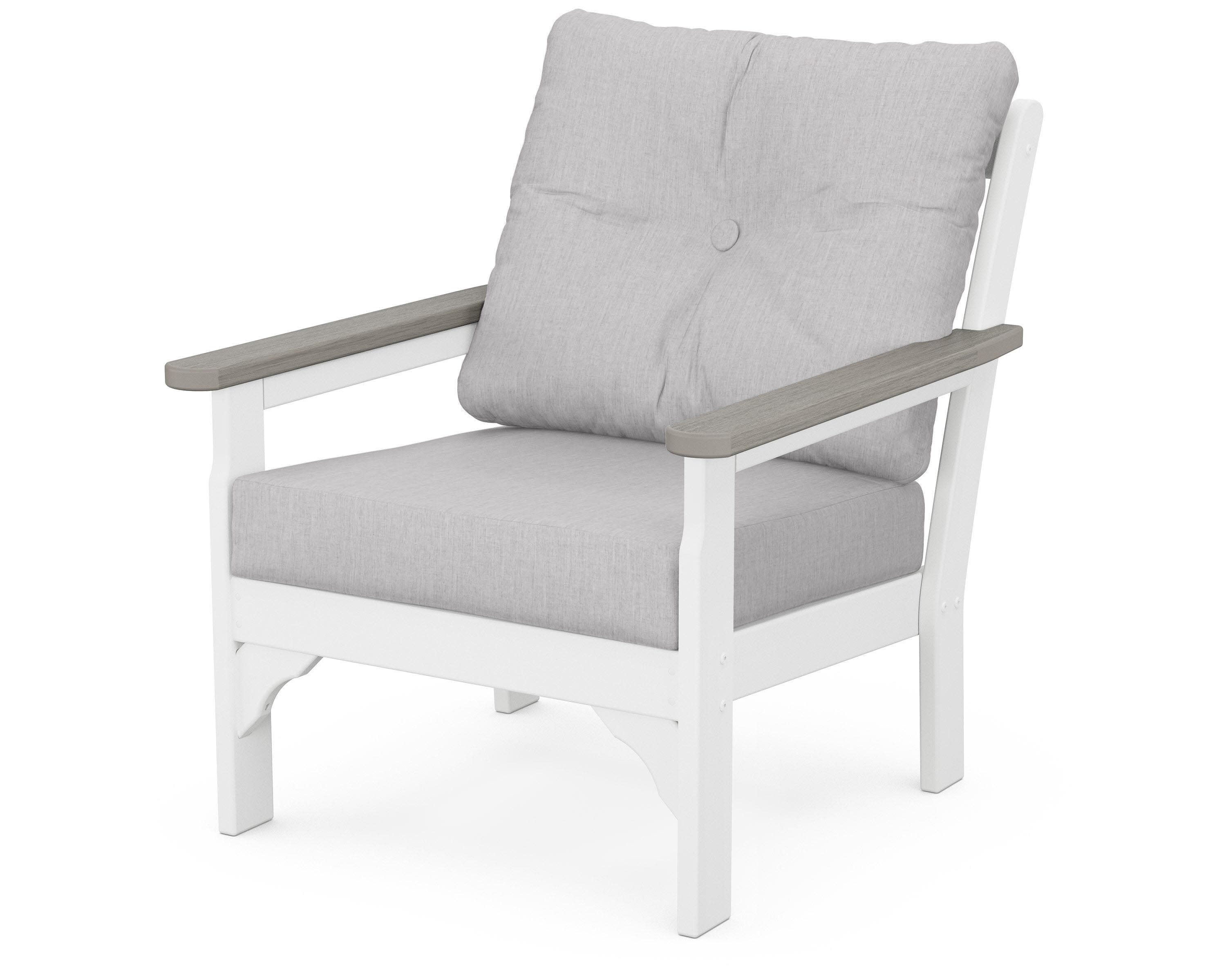 Vineyard Deep Seating Chair in White / Driftwood / Granite