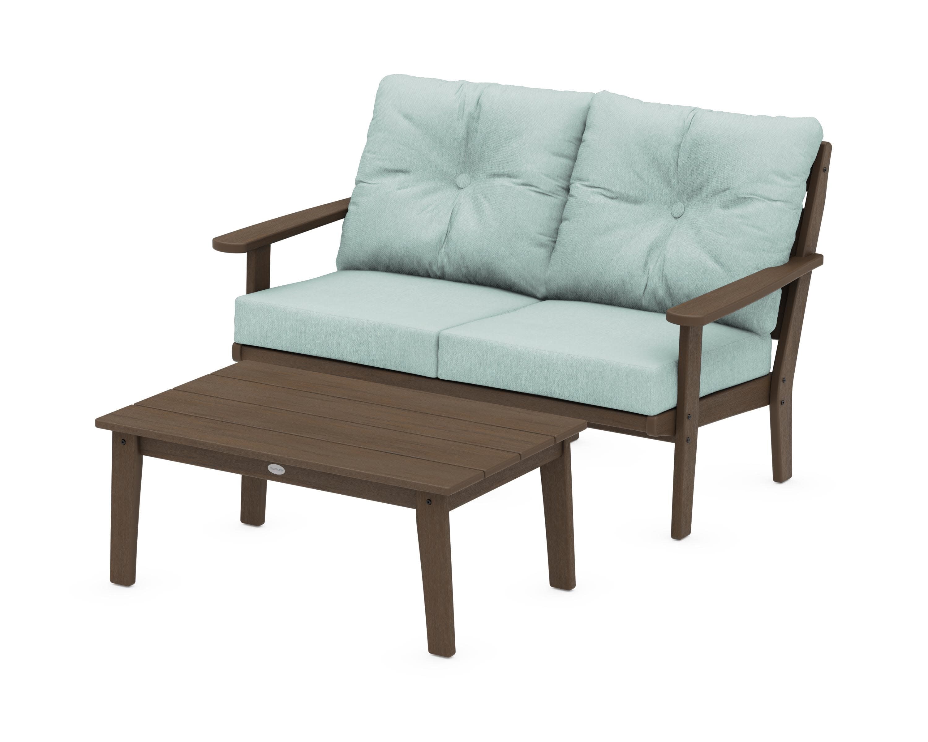 Lakeside 2-Piece Lounge Loveseat Set in Kona / Glacier Spa