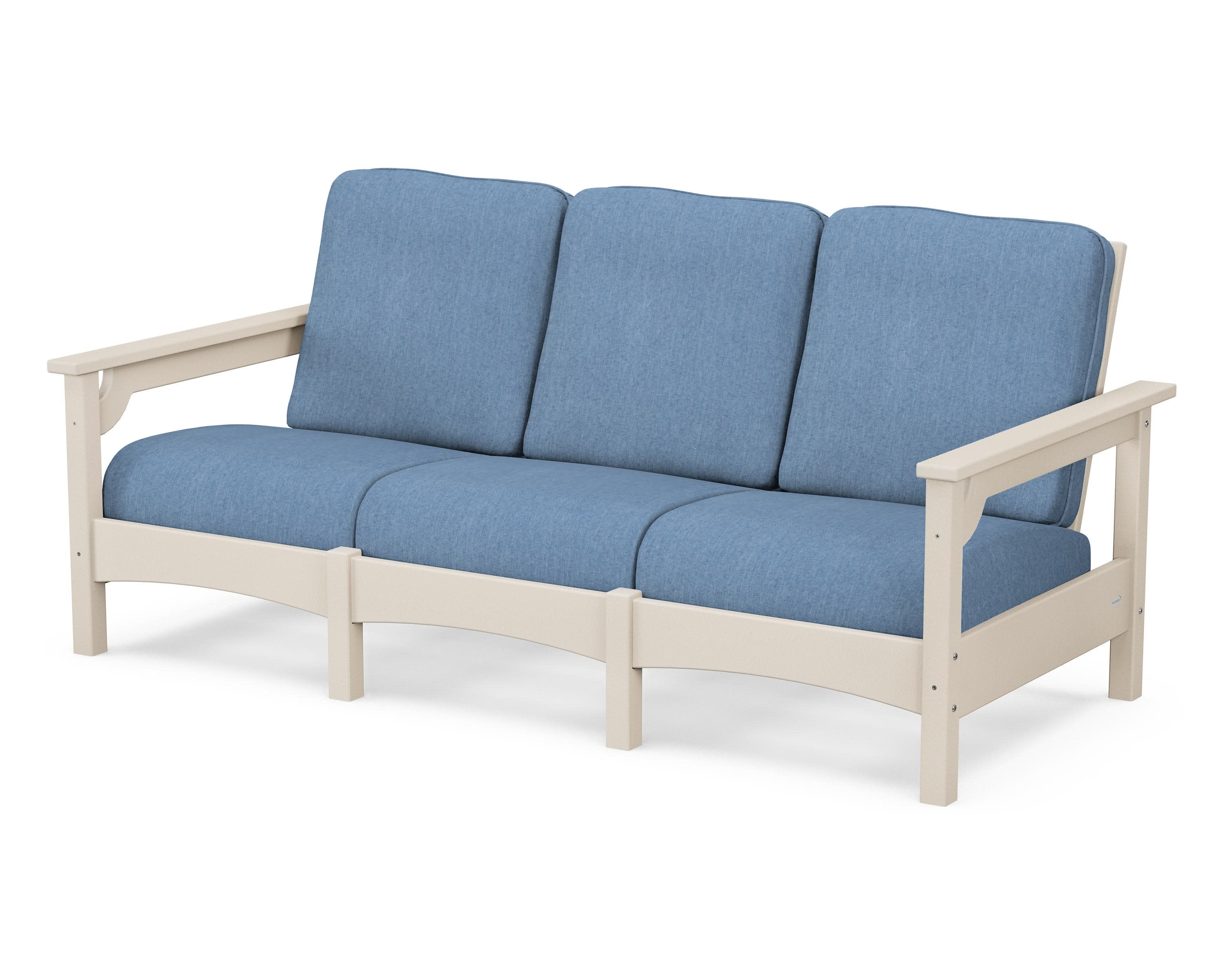 Club Sofa in Sand / Sky Blue