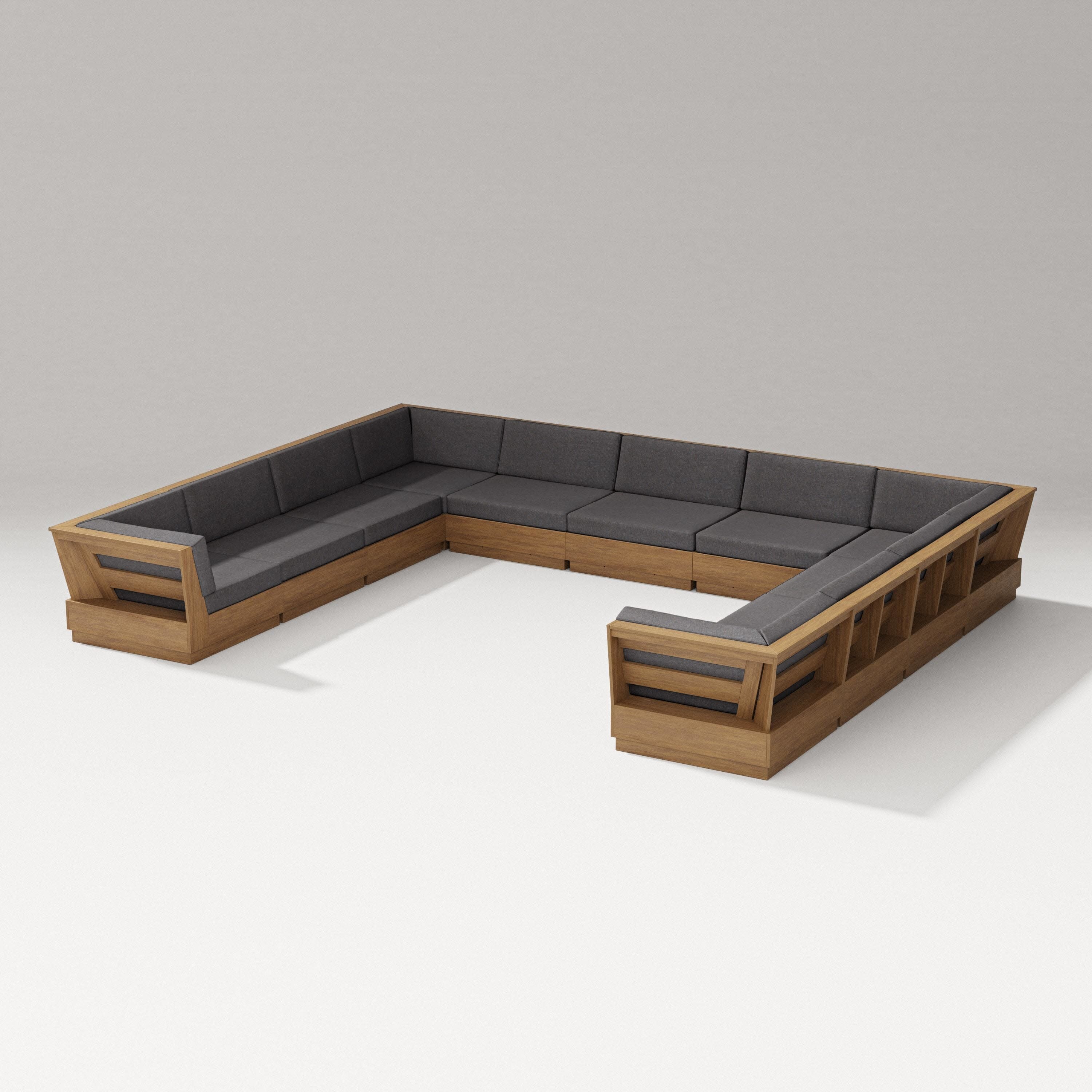 Elevate Large U-Shaped Sectional in Natural / Ash Charcoal