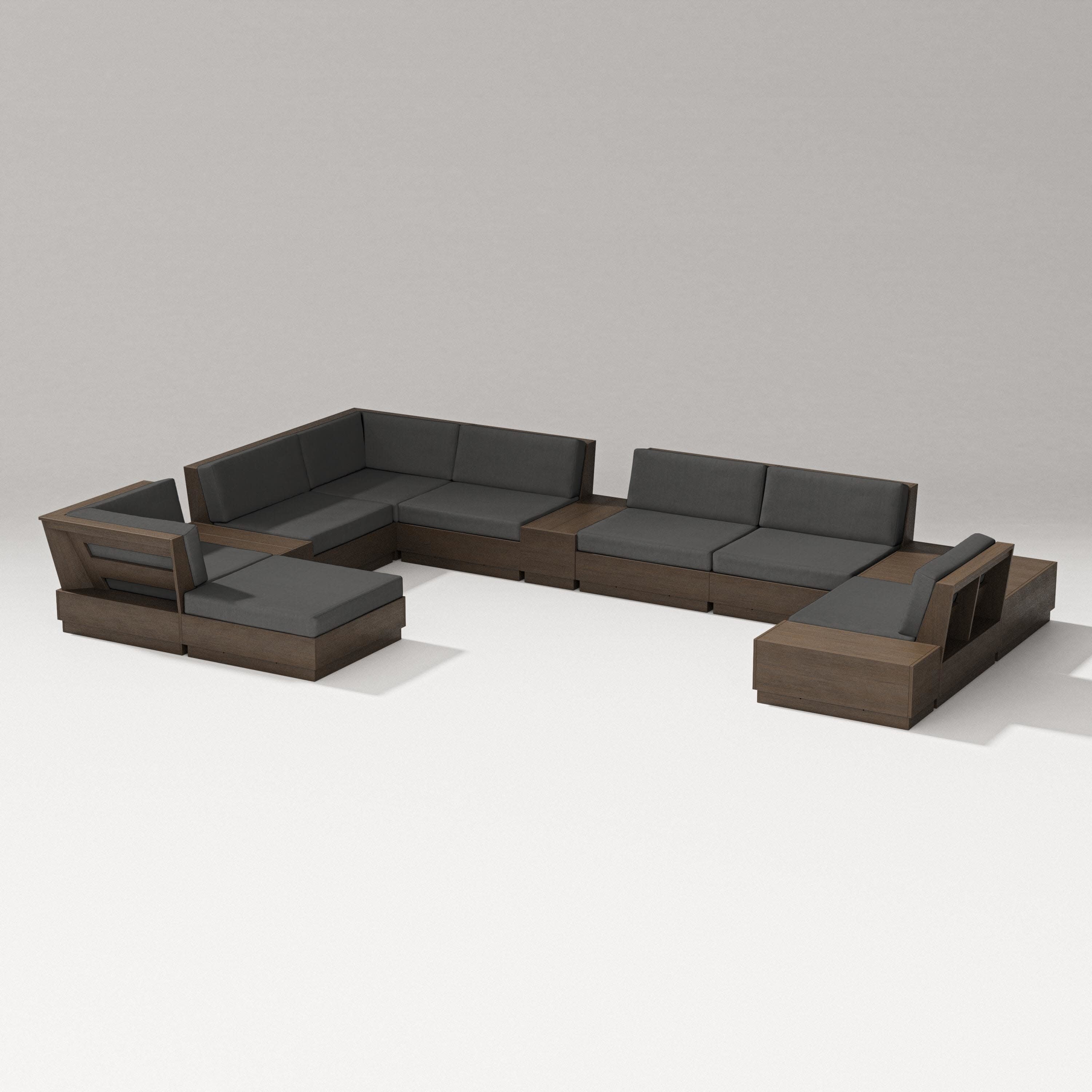Elevate 12-Piece Conversation Sectional Set in Kona / Spectrum Carbon