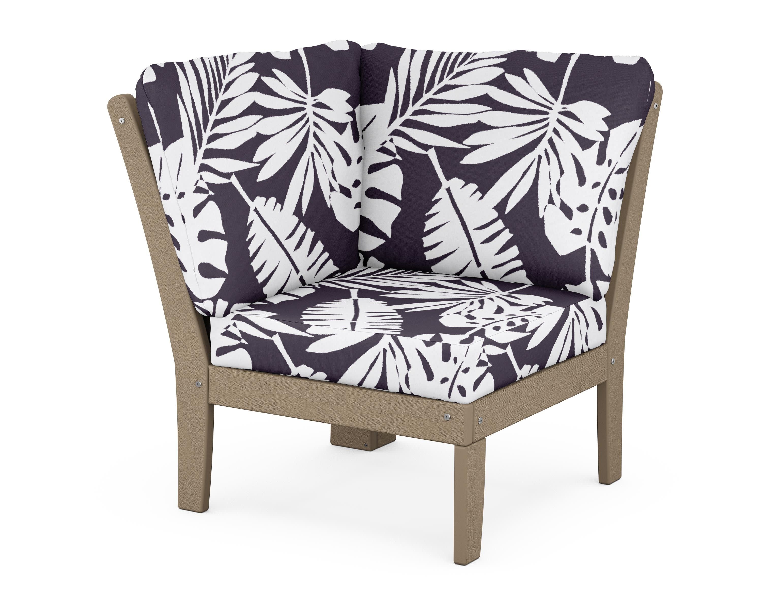 Braxton Modular Corner Chair in Vintage Sahara / Leaf Navy
