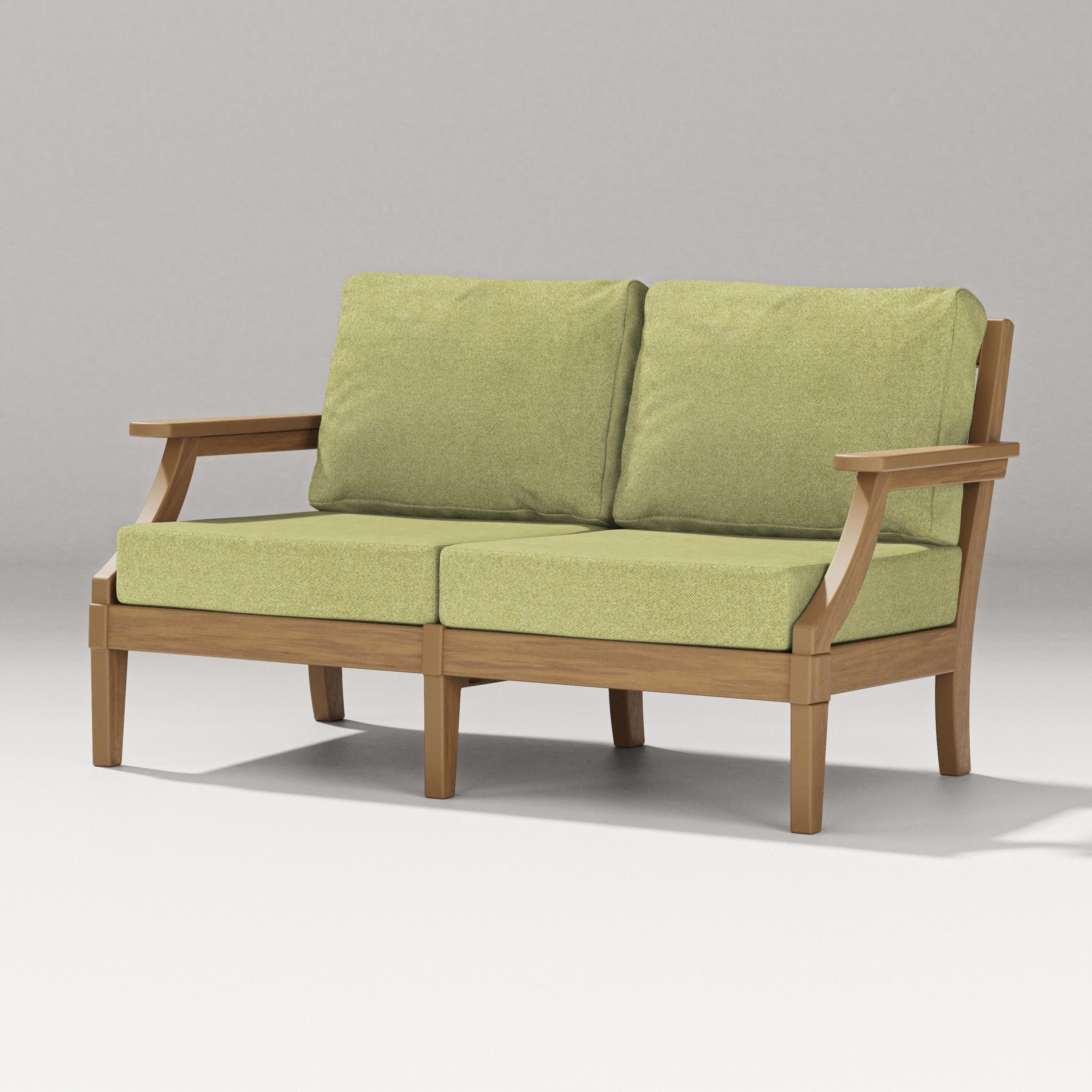 Estate Loveseat in Natural / Chartreuse Boucle