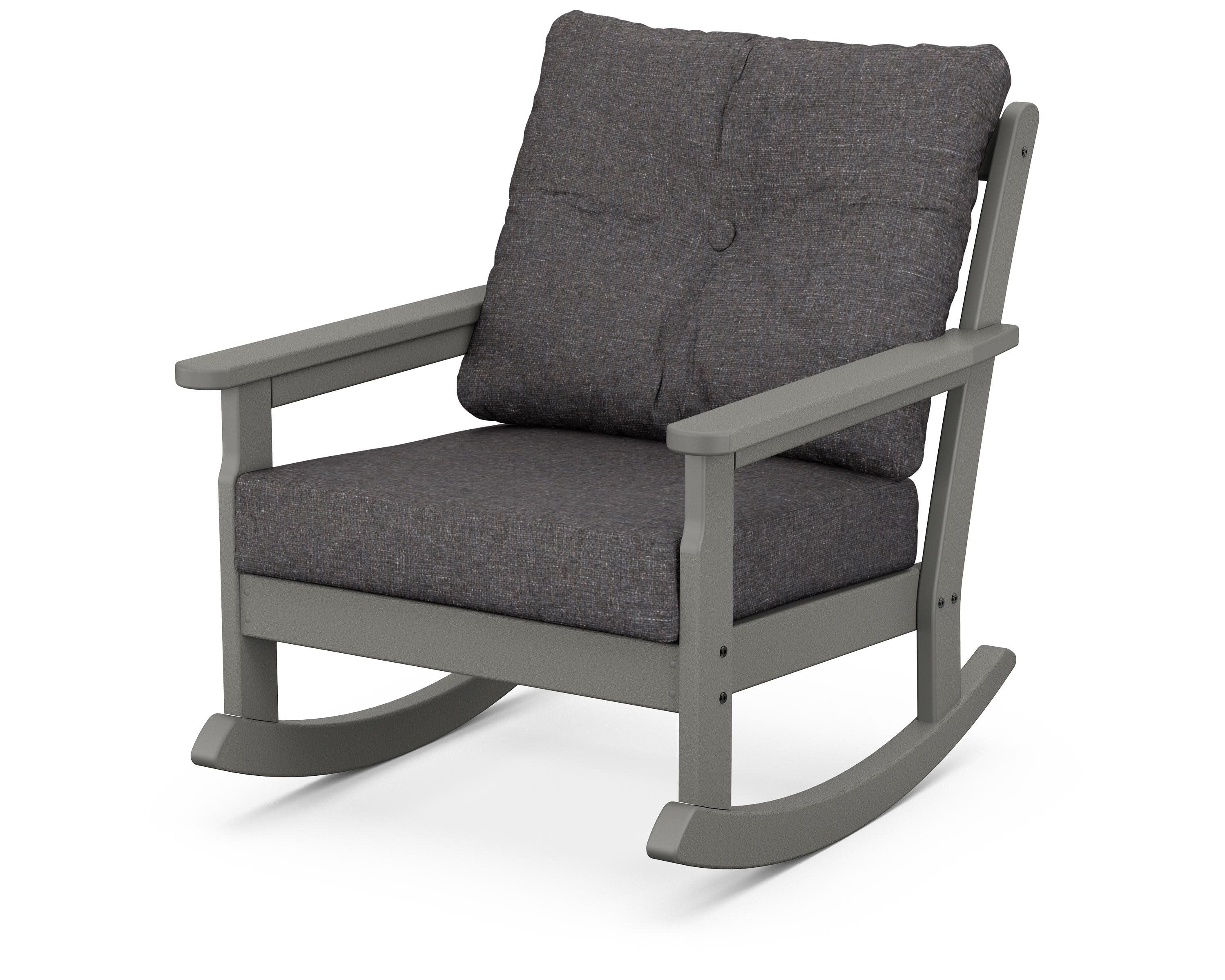 Vineyard Deep Seating Rocking Chair in Slate Grey / Ash Charcoal