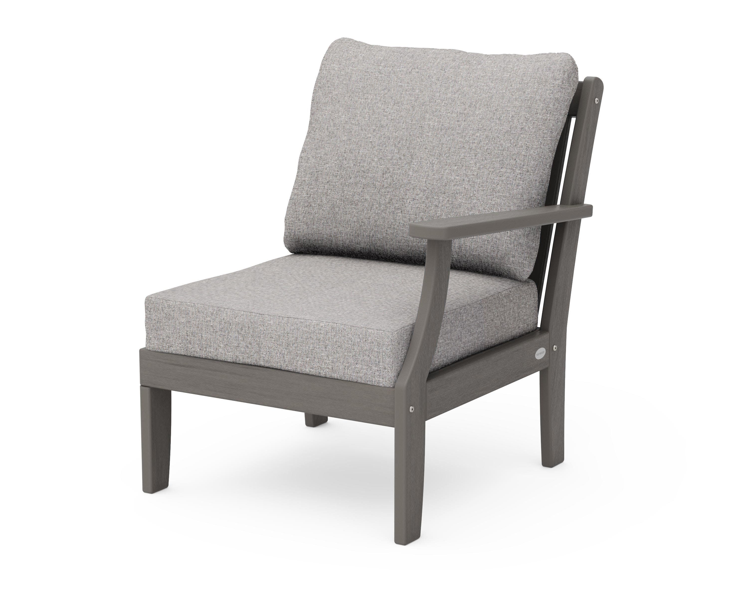Braxton Modular Right Arm Chair in Driftwood / Grey Mist