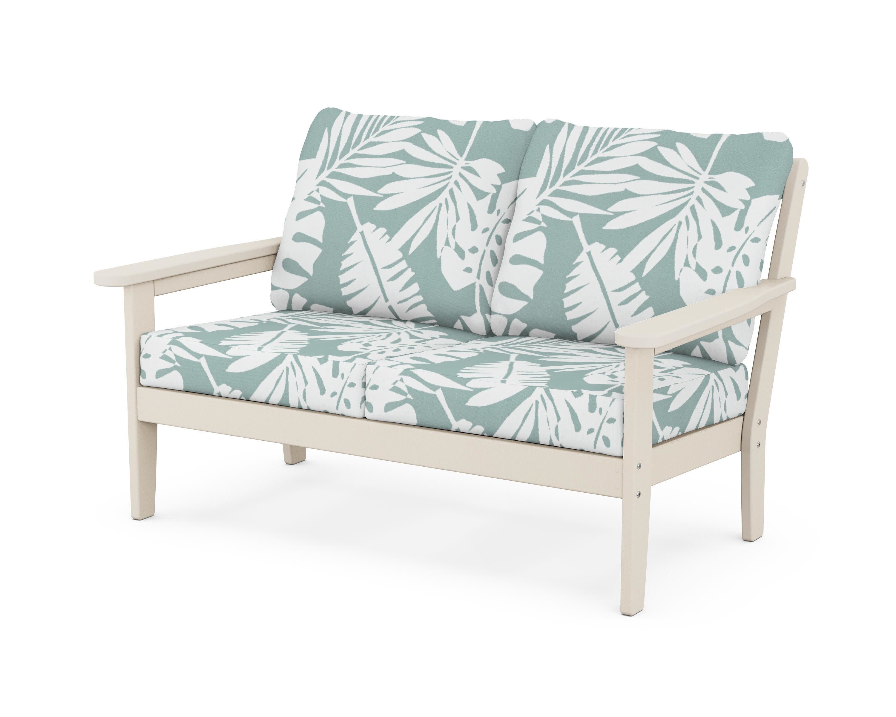 Cottage Deep Seating Loveseat in Sand / Leaf Glacier Spa