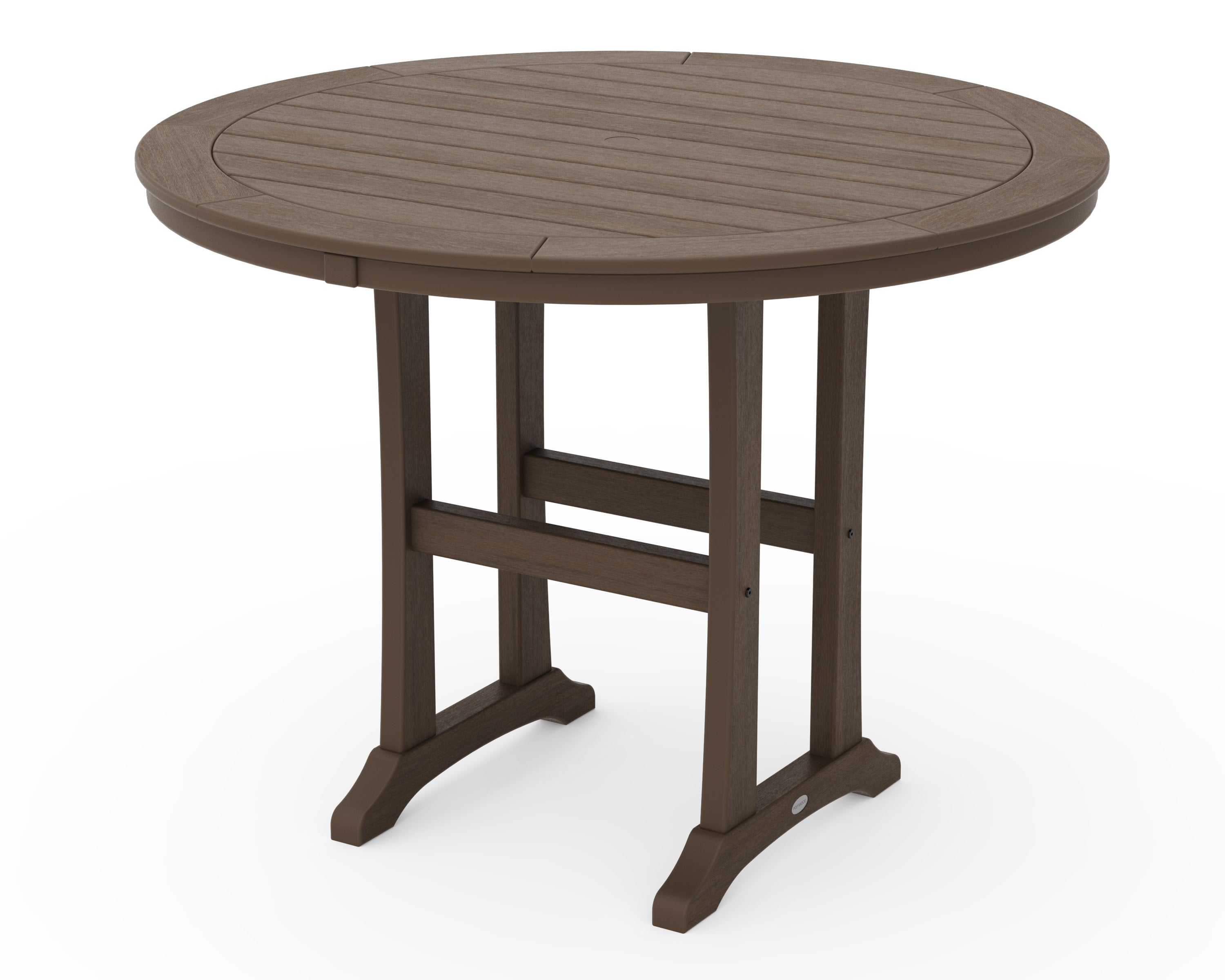 Nautical Trestle 48" Round Counter Table in Kona