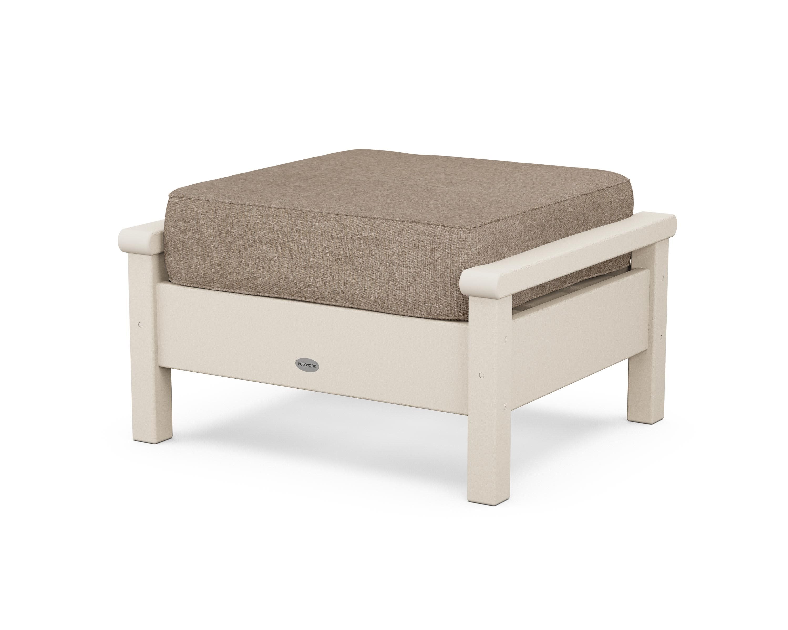 Harbour Deep Seating Ottoman in Sand / Spiced Burlap
