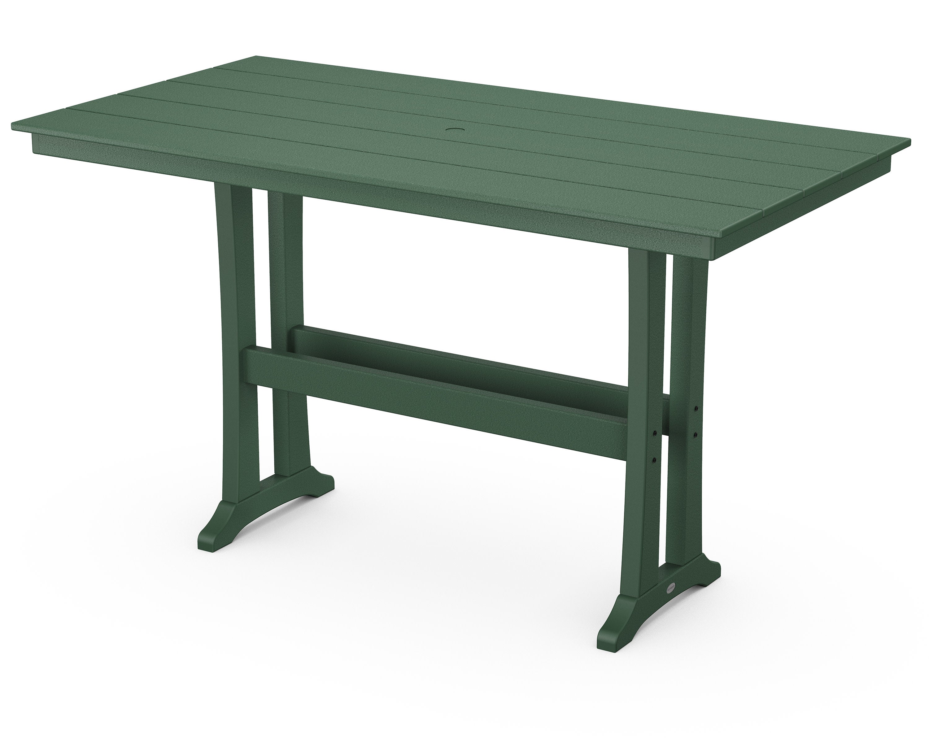 Farmhouse Trestle 37" x 72" Bar Table in Green