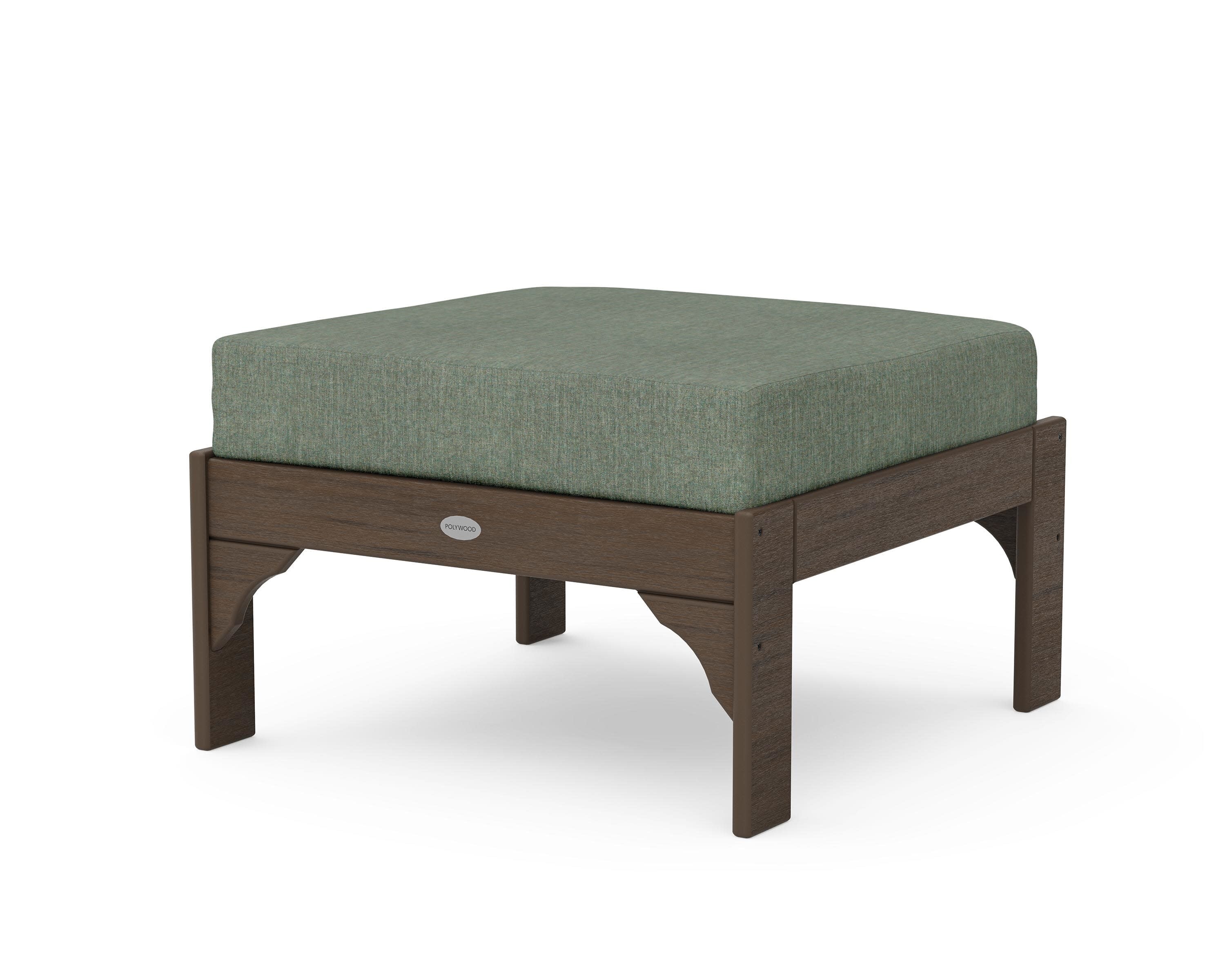 Vineyard Deep Seating Ottoman in Kona / Cast Sage