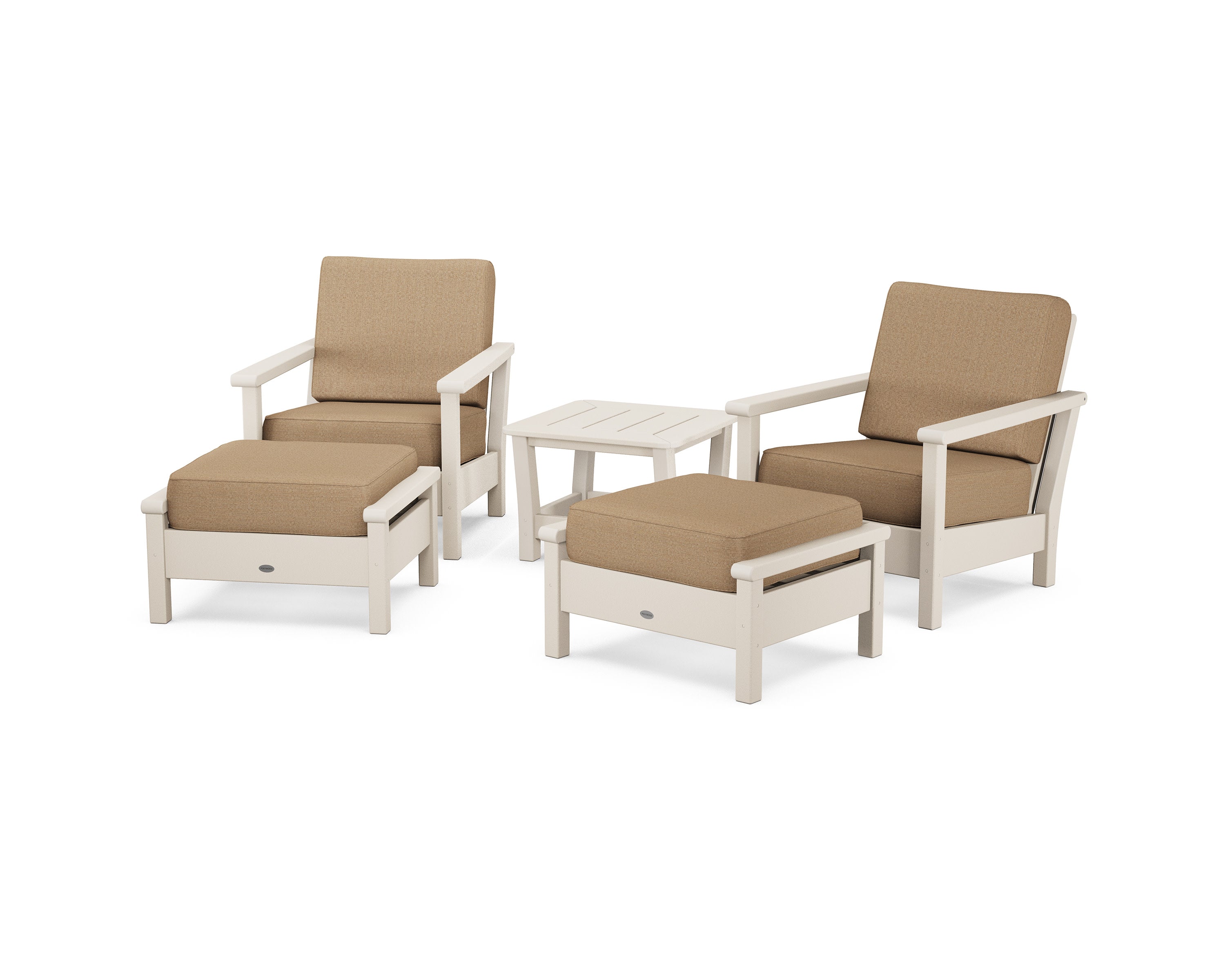 Harbour 5-Piece Deep Seating Chair Set in Sand / Sesame