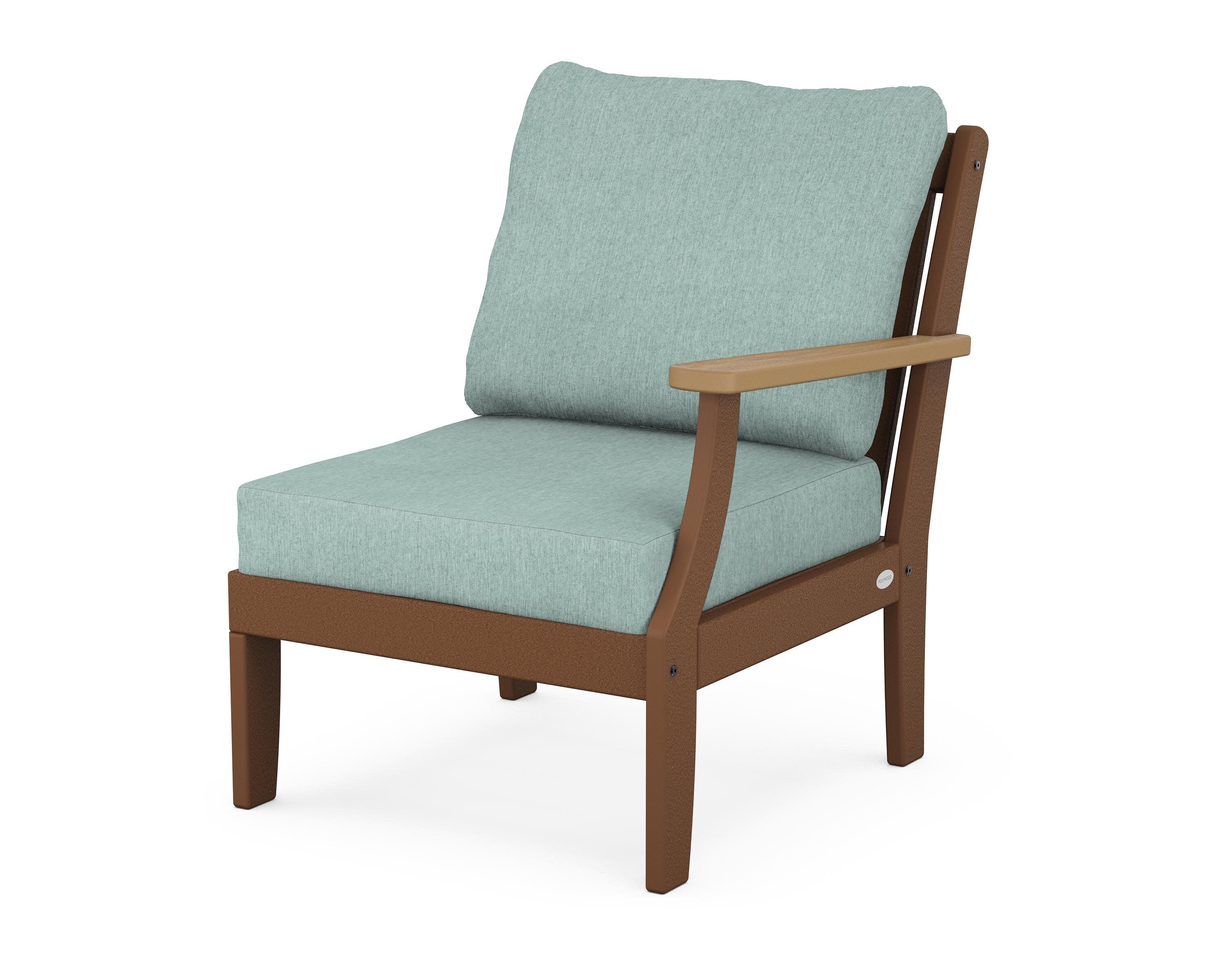 Braxton Modular Right Arm Chair in Teak / Natural / Glacier Spa