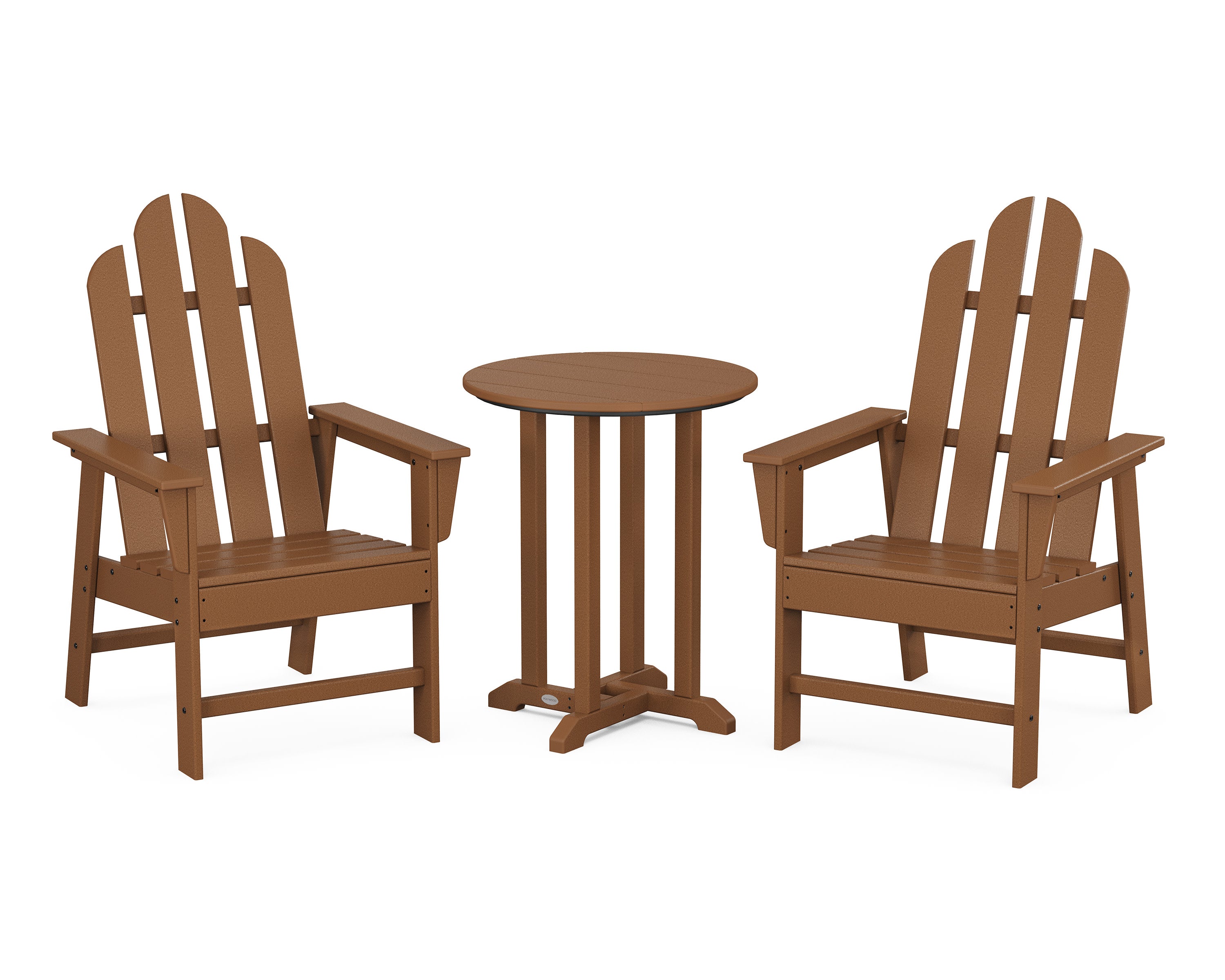 Long Island 3-Piece Round Bistro Dining Set in Teak