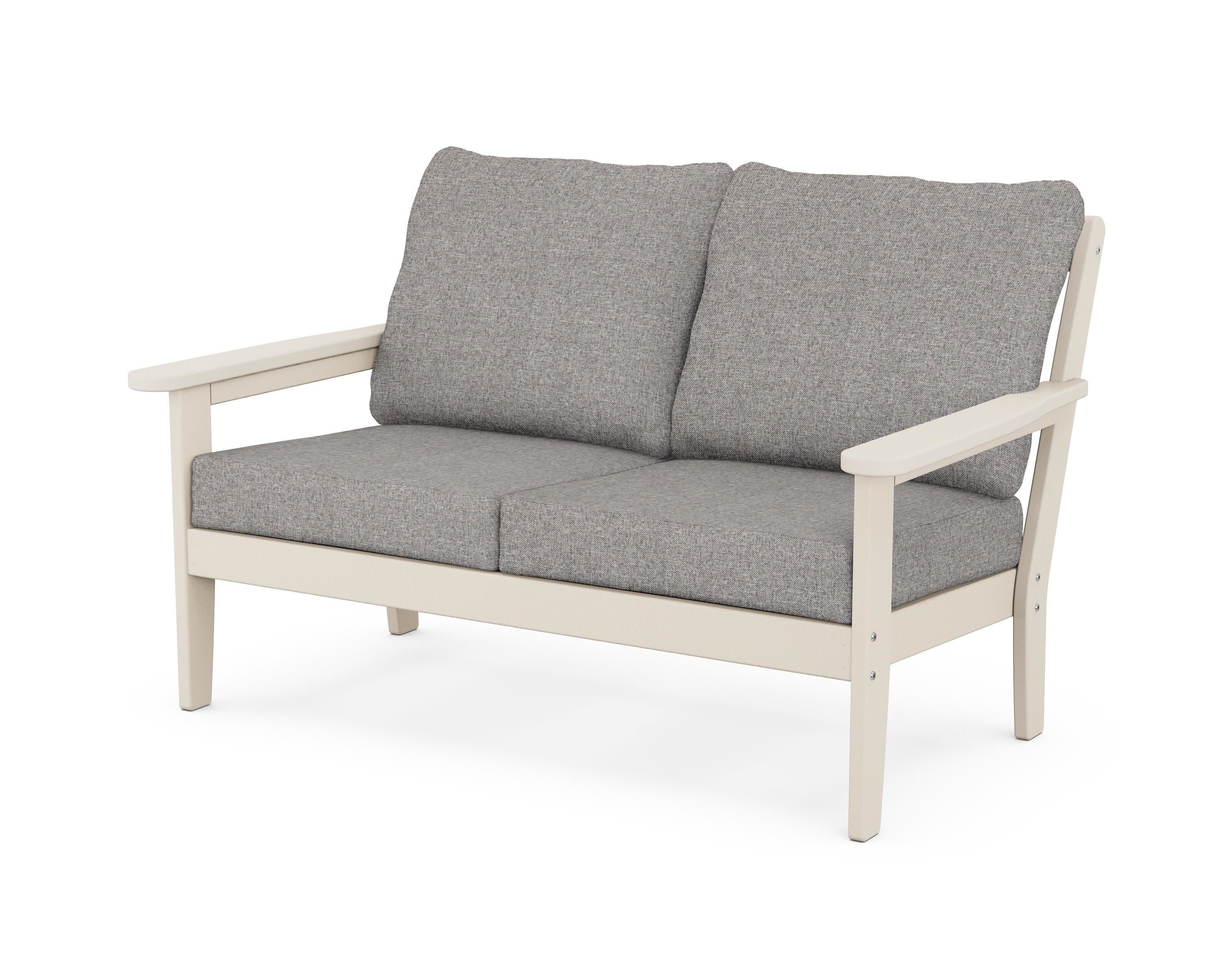 Cottage Deep Seating Loveseat in Sand / Grey Mist