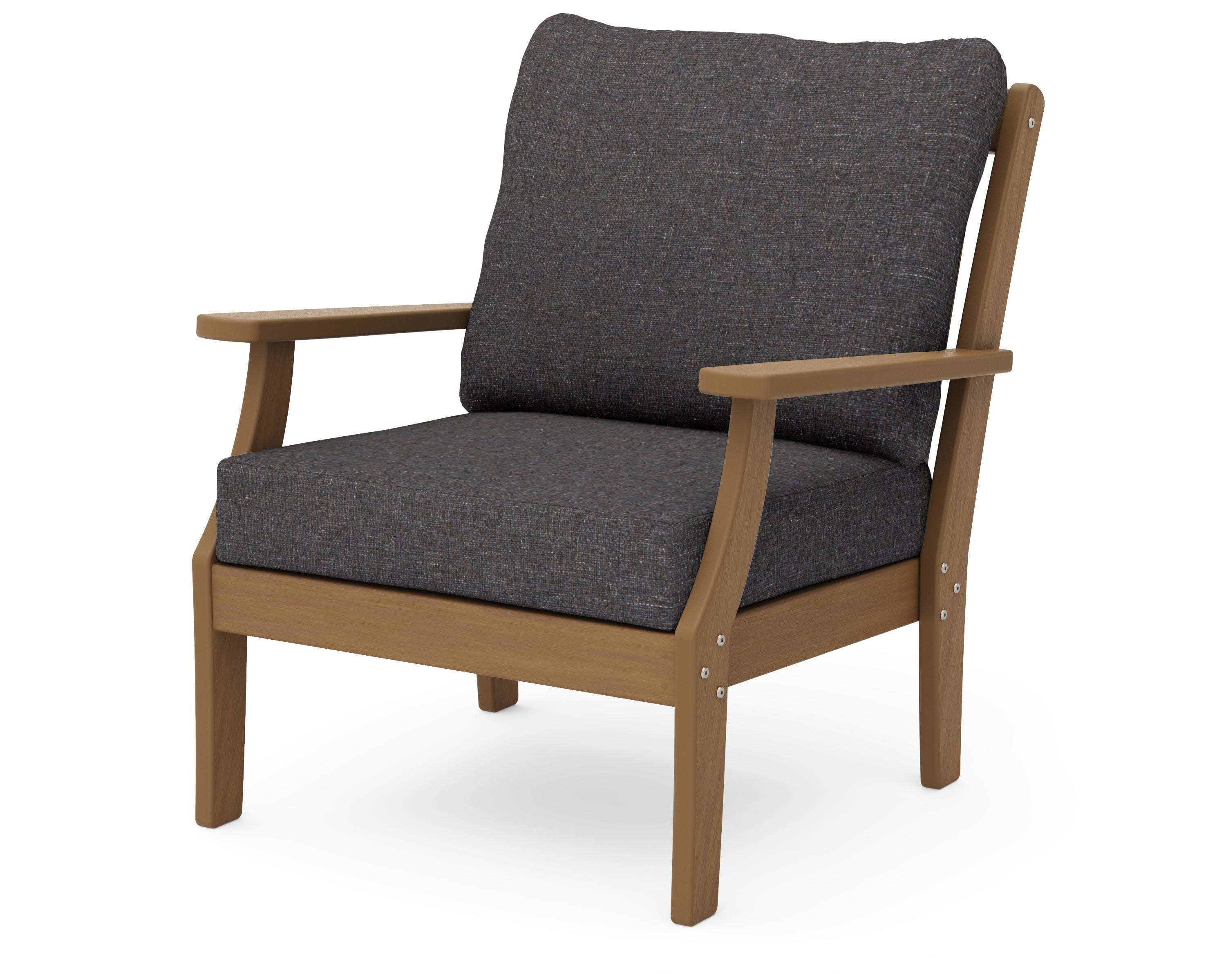 Braxton Deep Seating Chair in Natural / Ash Charcoal