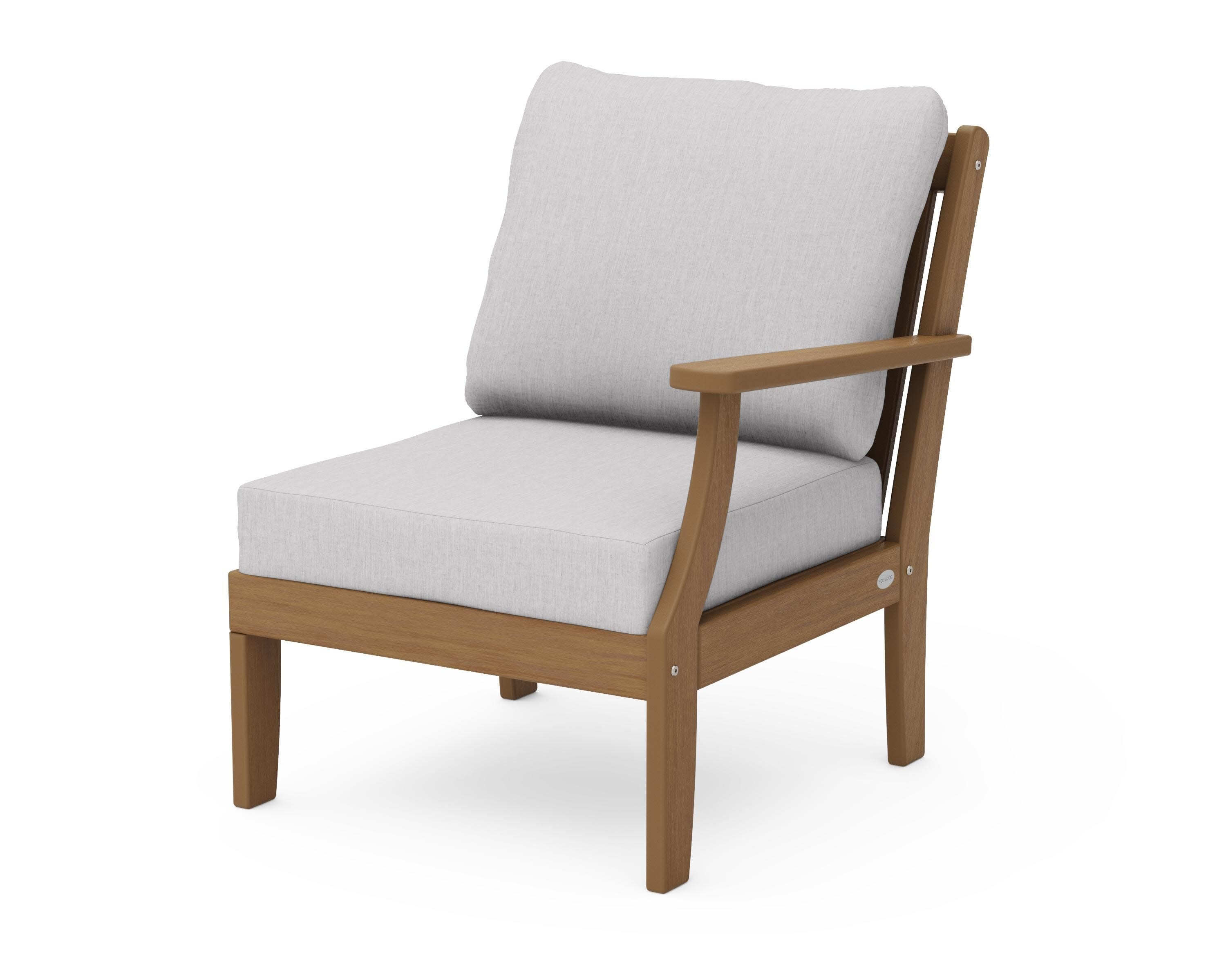 Braxton Modular Right Arm Chair in Natural / Granite