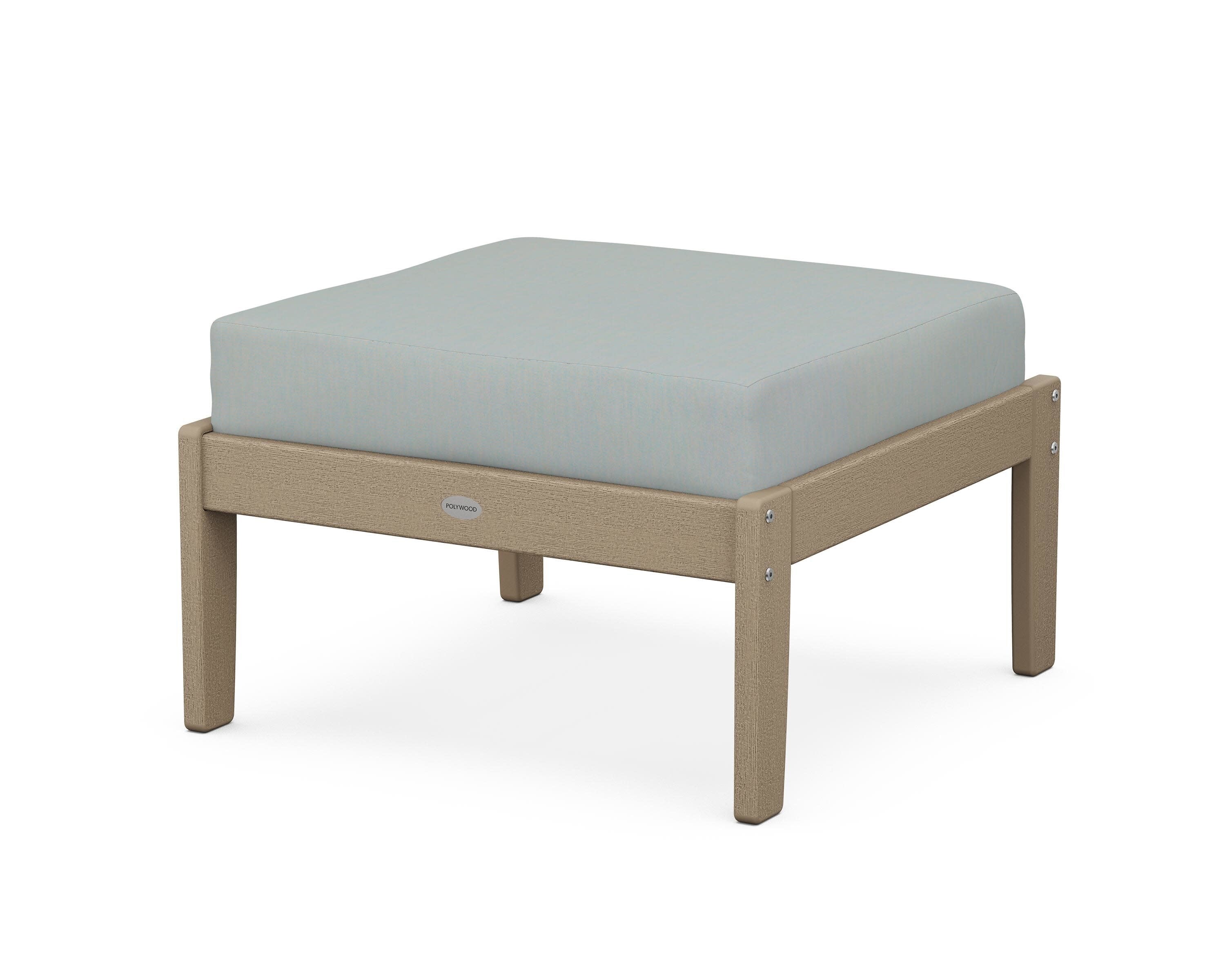 Braxton Deep Seating Ottoman in Vintage Sahara / Spa