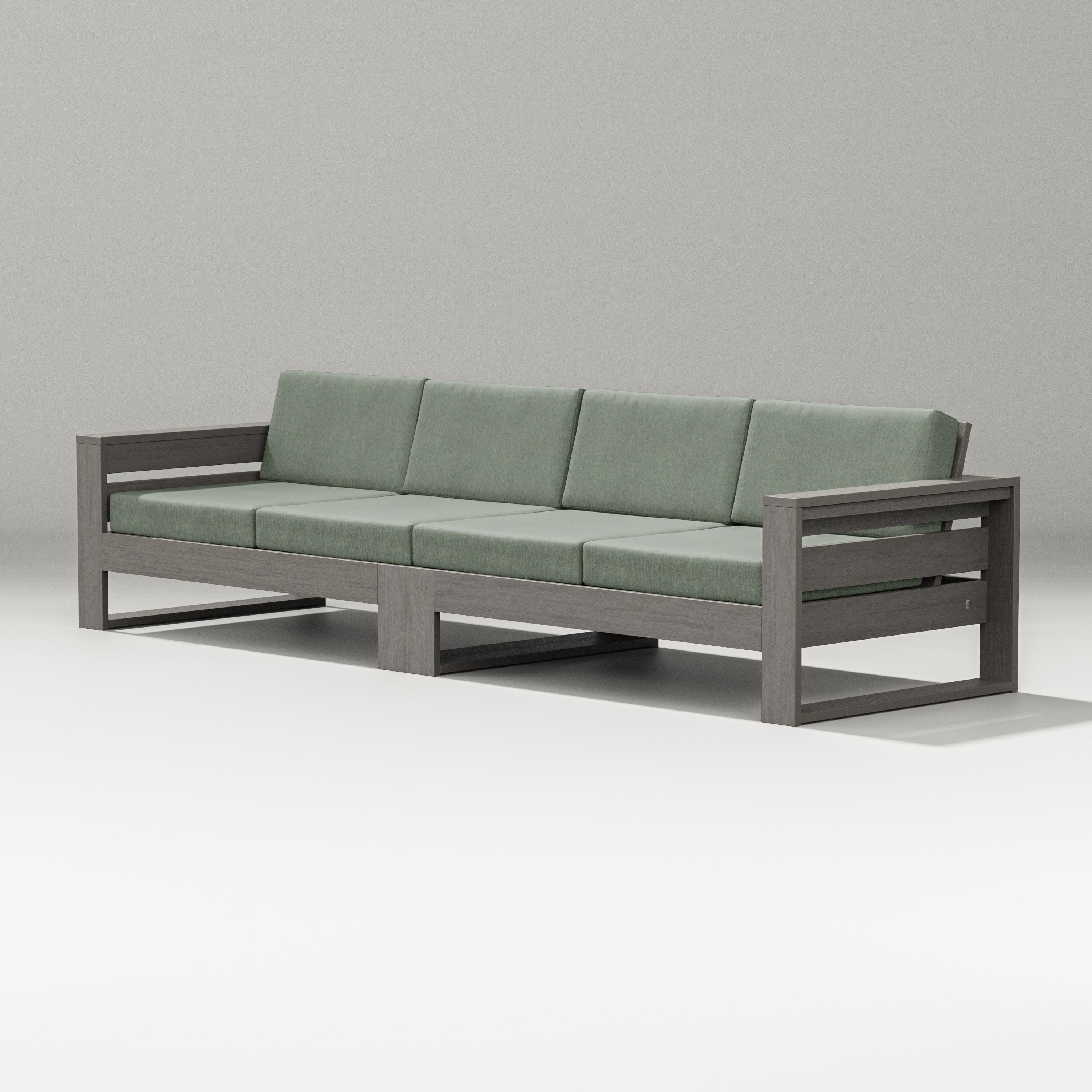 Latitude Straight Sectional in Driftwood / Cast Sage