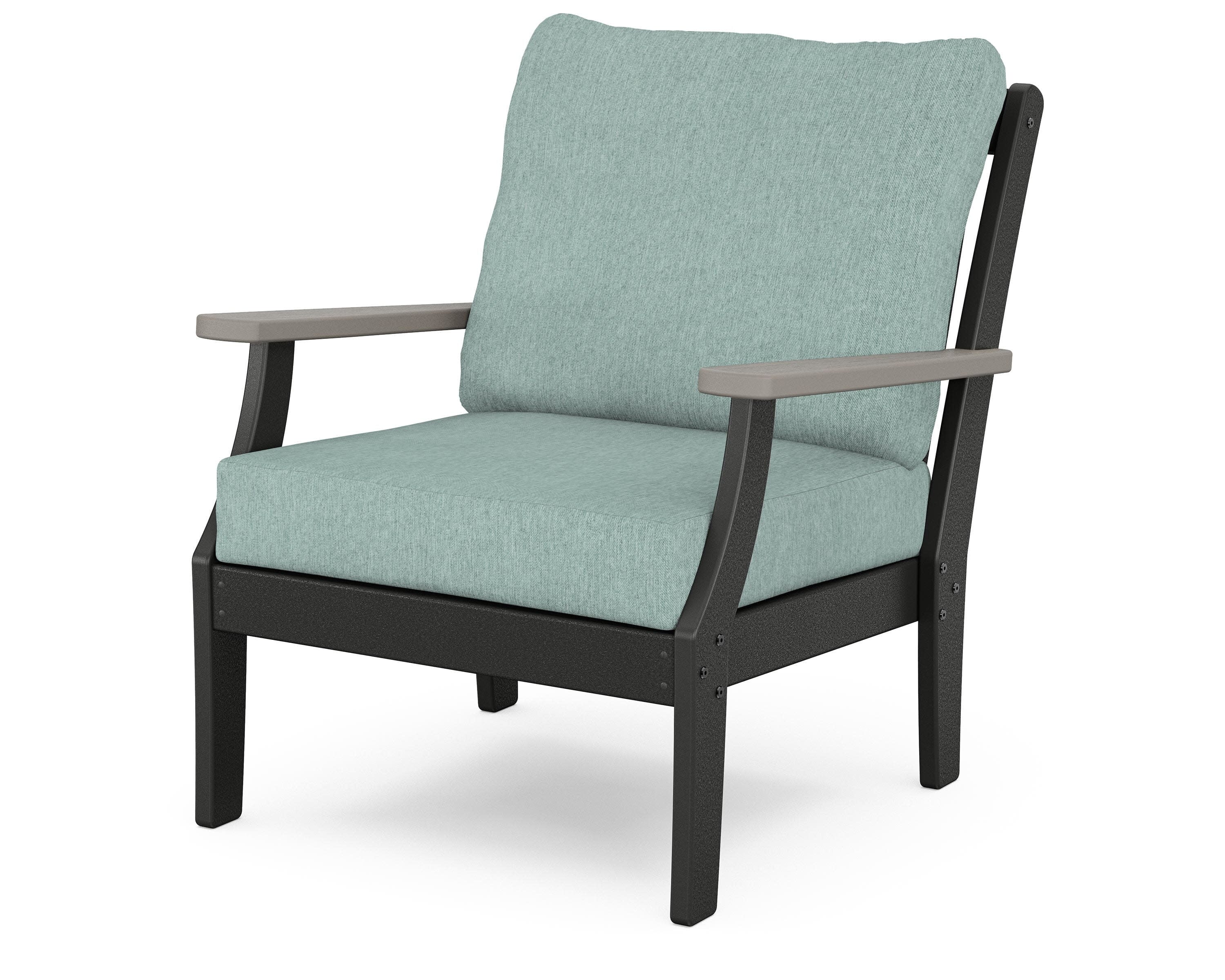 Braxton Deep Seating Chair in Black / Driftwood / Glacier Spa
