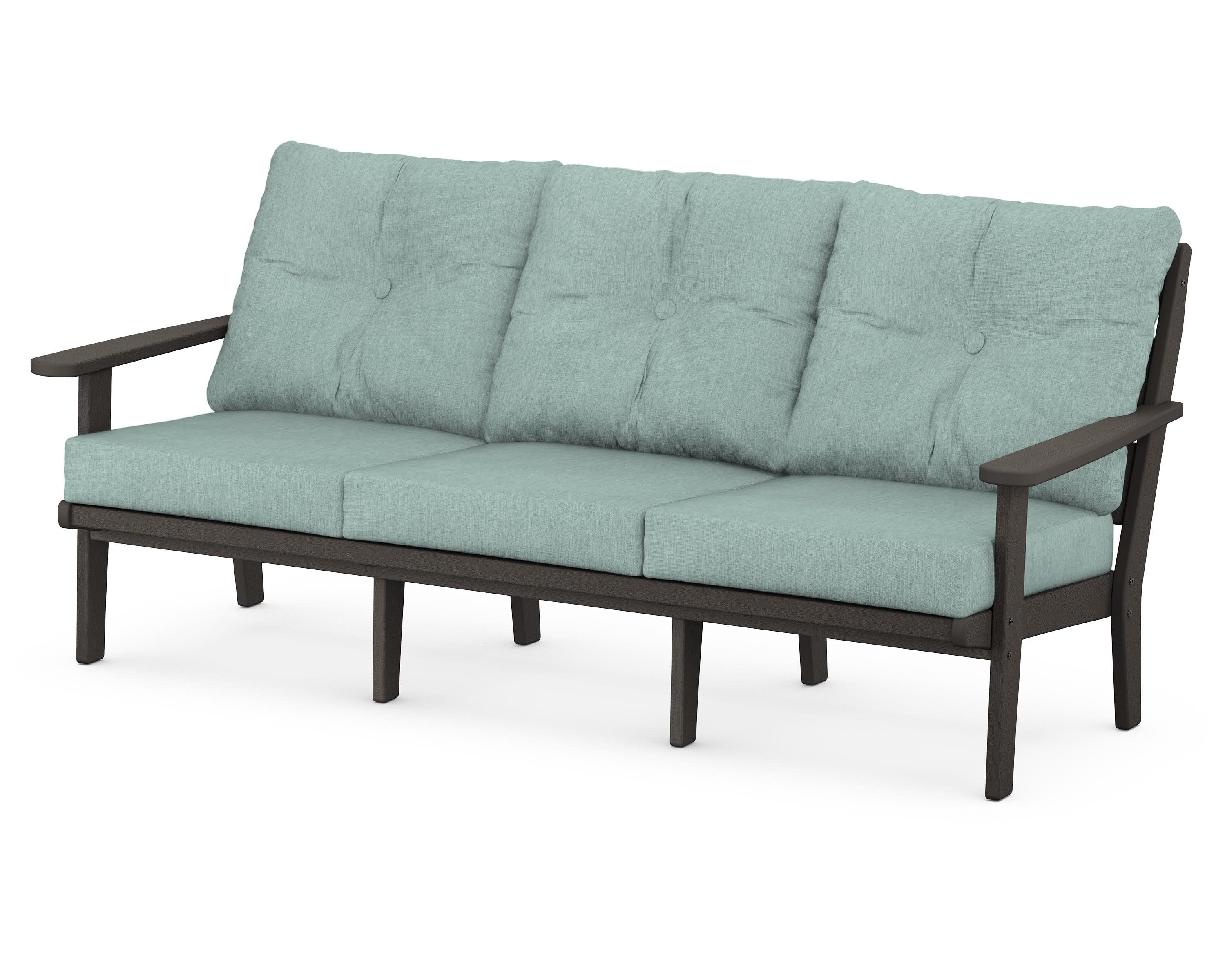 Lakeside Deep Seating Sofa in Vintage Coffee / Glacier Spa