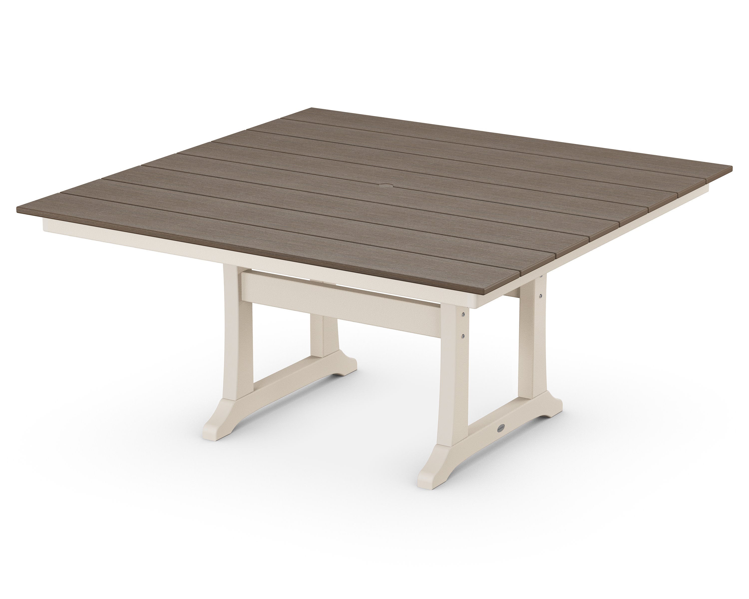 Farmhouse Trestle 59" Dining Table in Sand / Kona