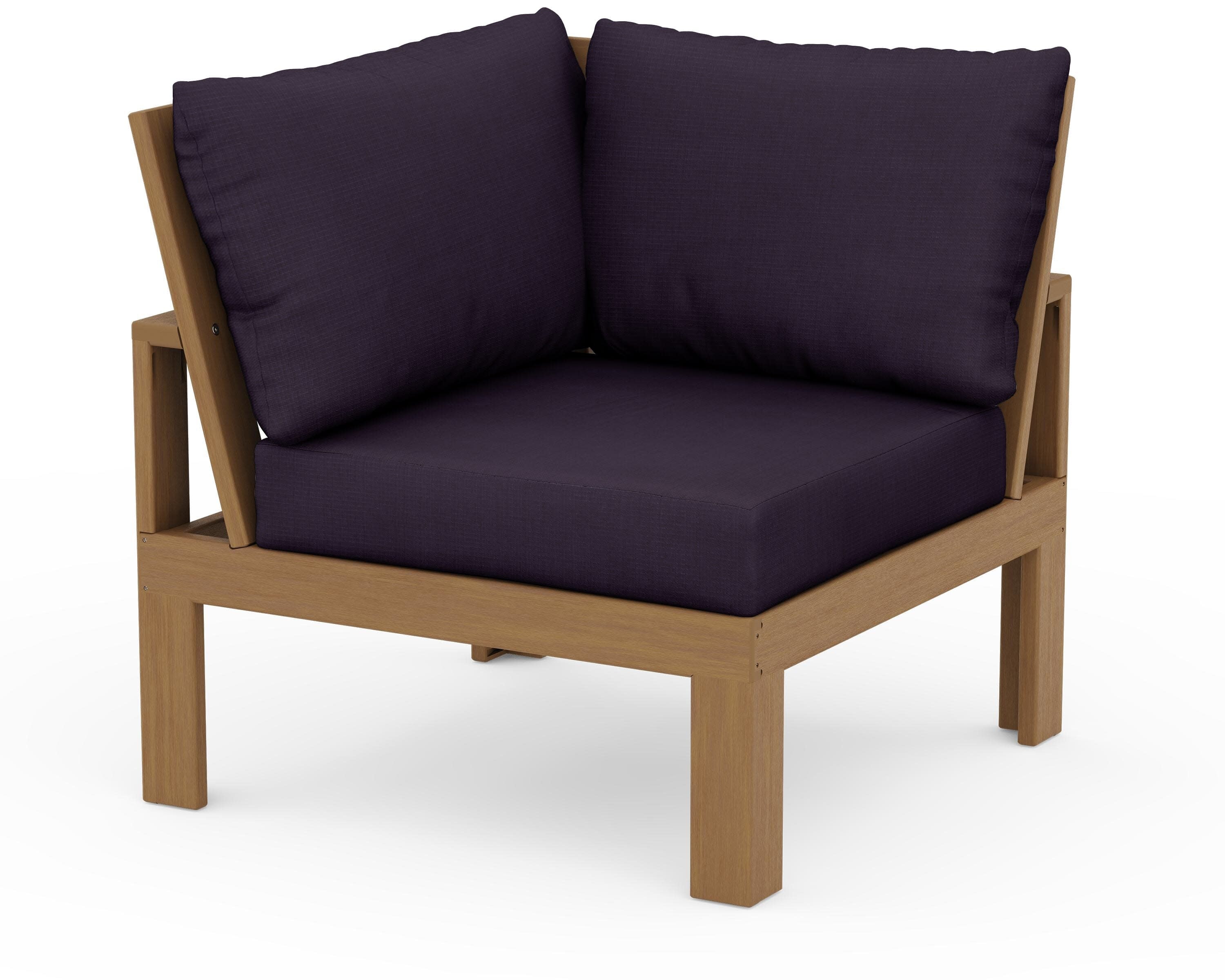 Modular Corner Chair in Natural / Navy Linen