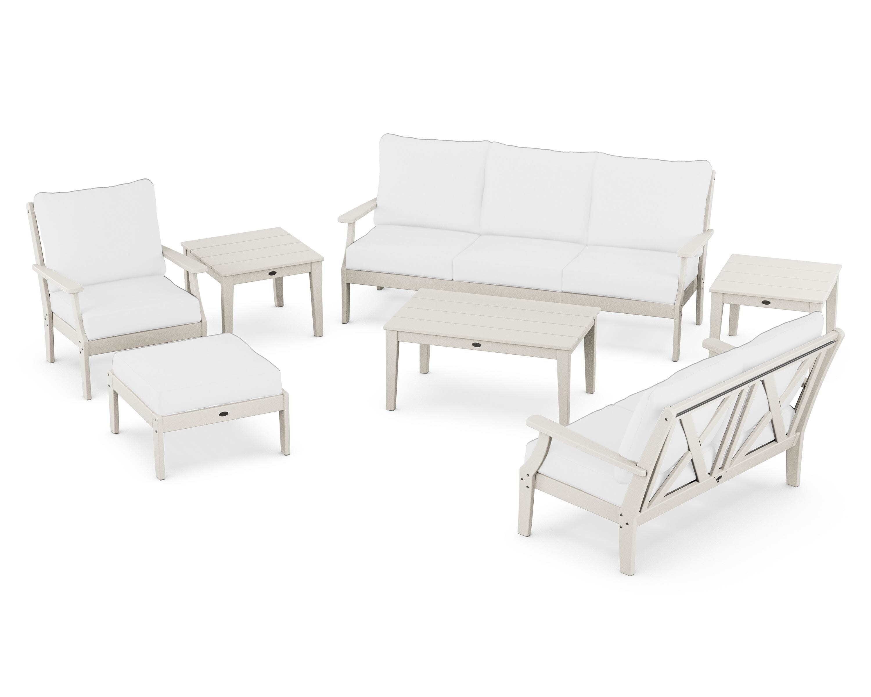 Braxton 7-Piece Deep Seating Set in Sand / Natural