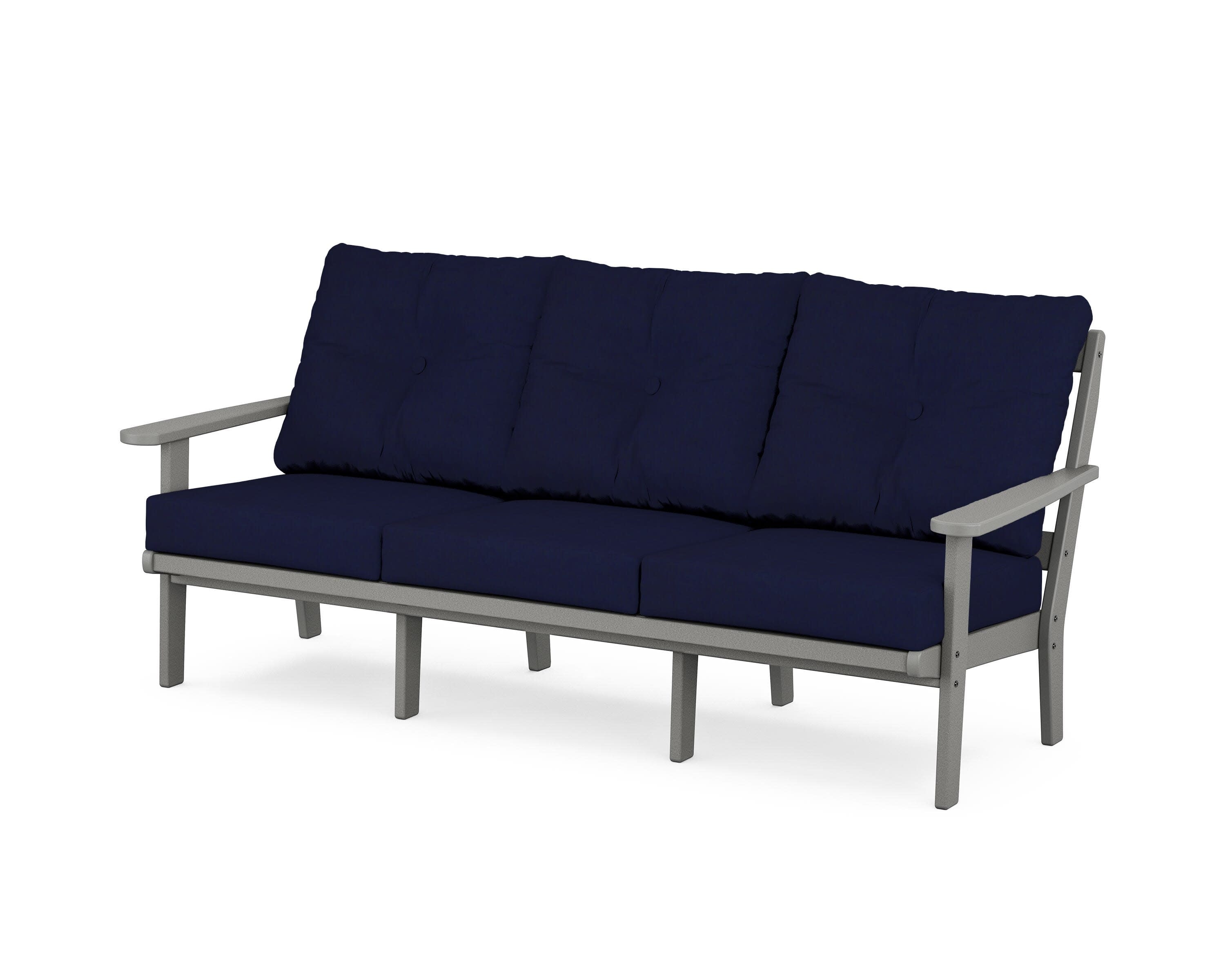 Mission Deep Seating Sofa in Slate Grey / Navy
