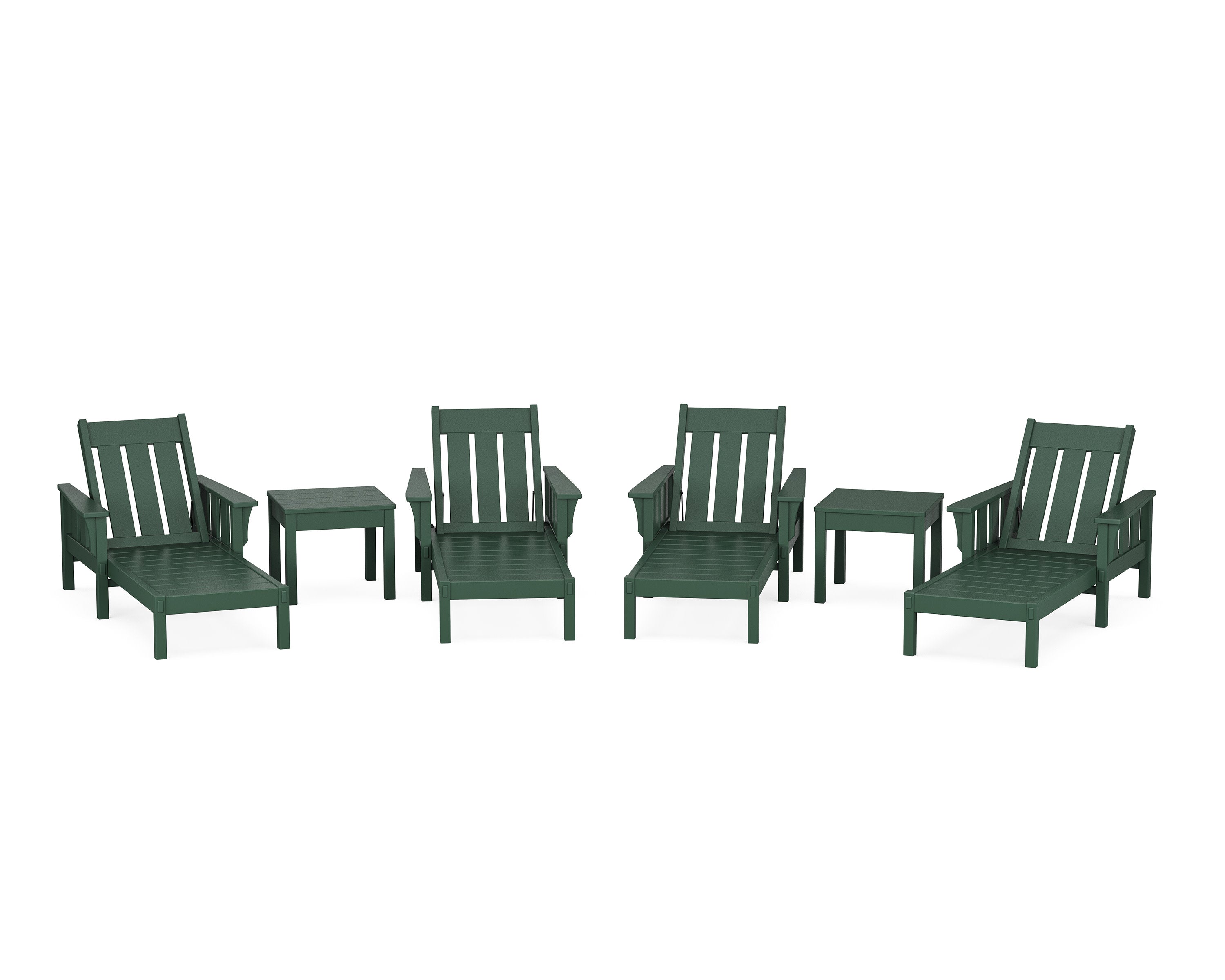 Acadia 6-Piece Chaise Set in Green