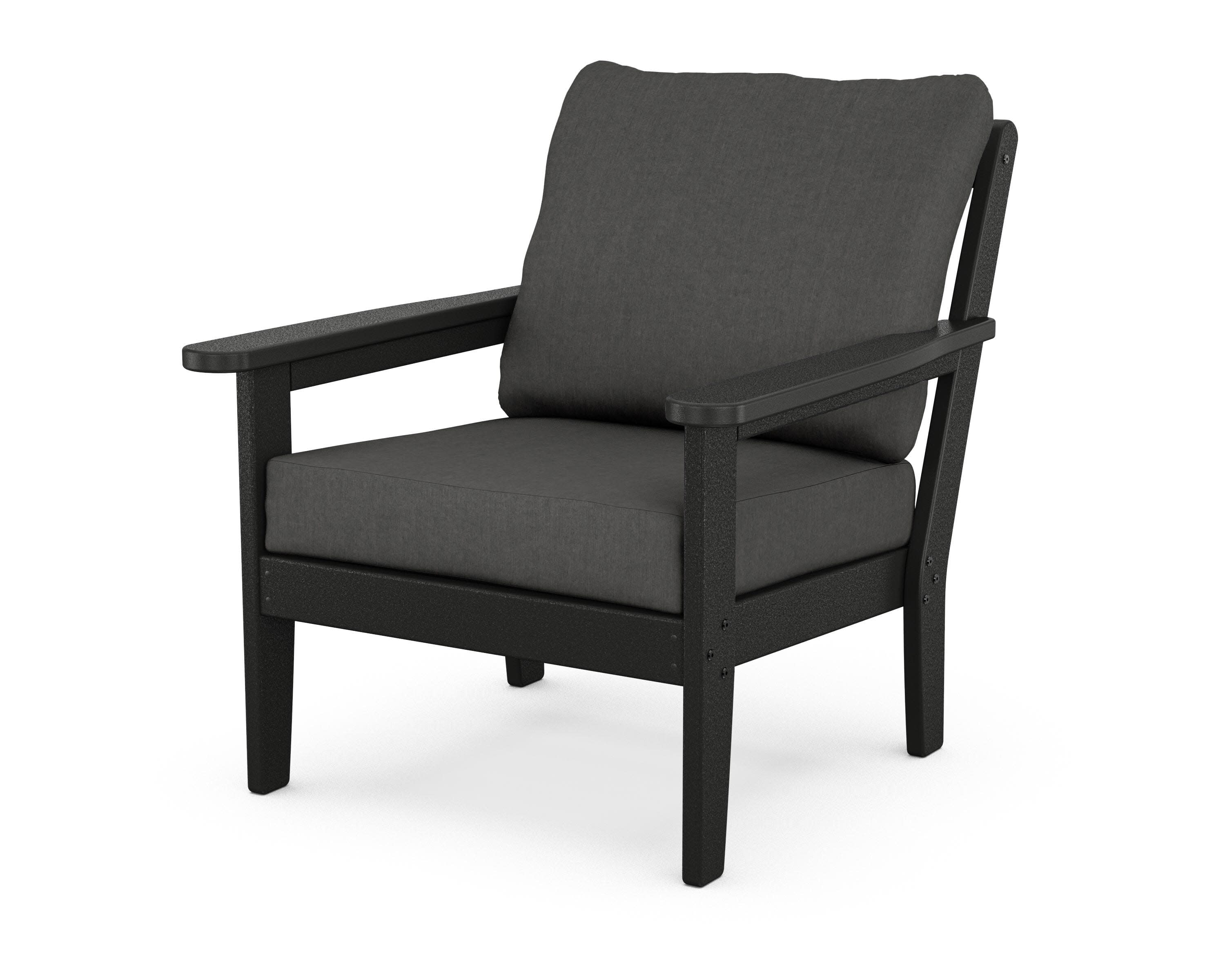 Cottage Deep Seating Chair in Black / Spectrum Carbon