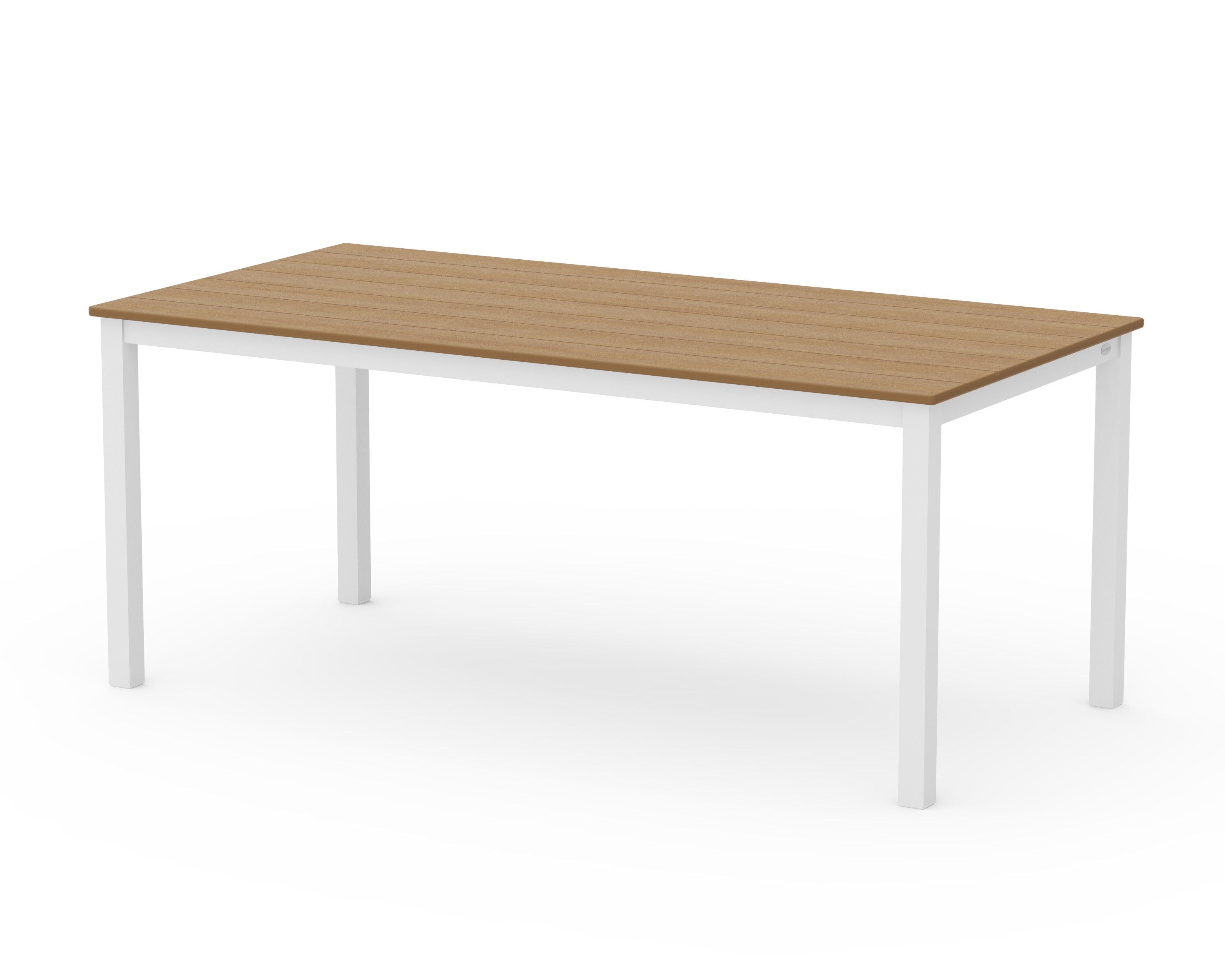 Main Street 36" x 72" Dining Table in White / Natural
