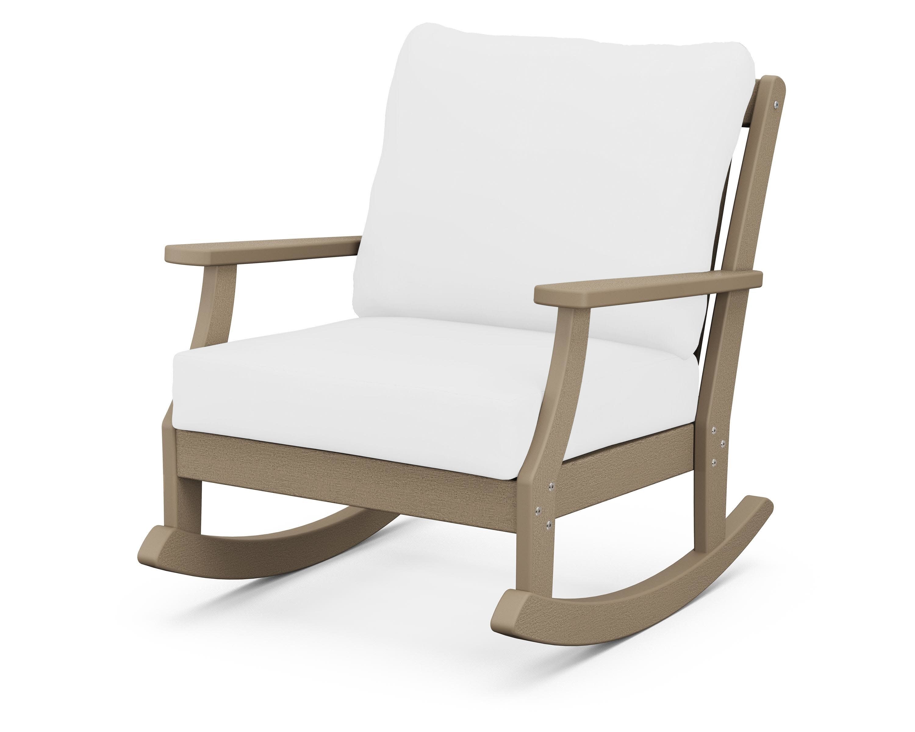 Braxton Deep Seating Rocking Chair in Vintage Sahara / Natural
