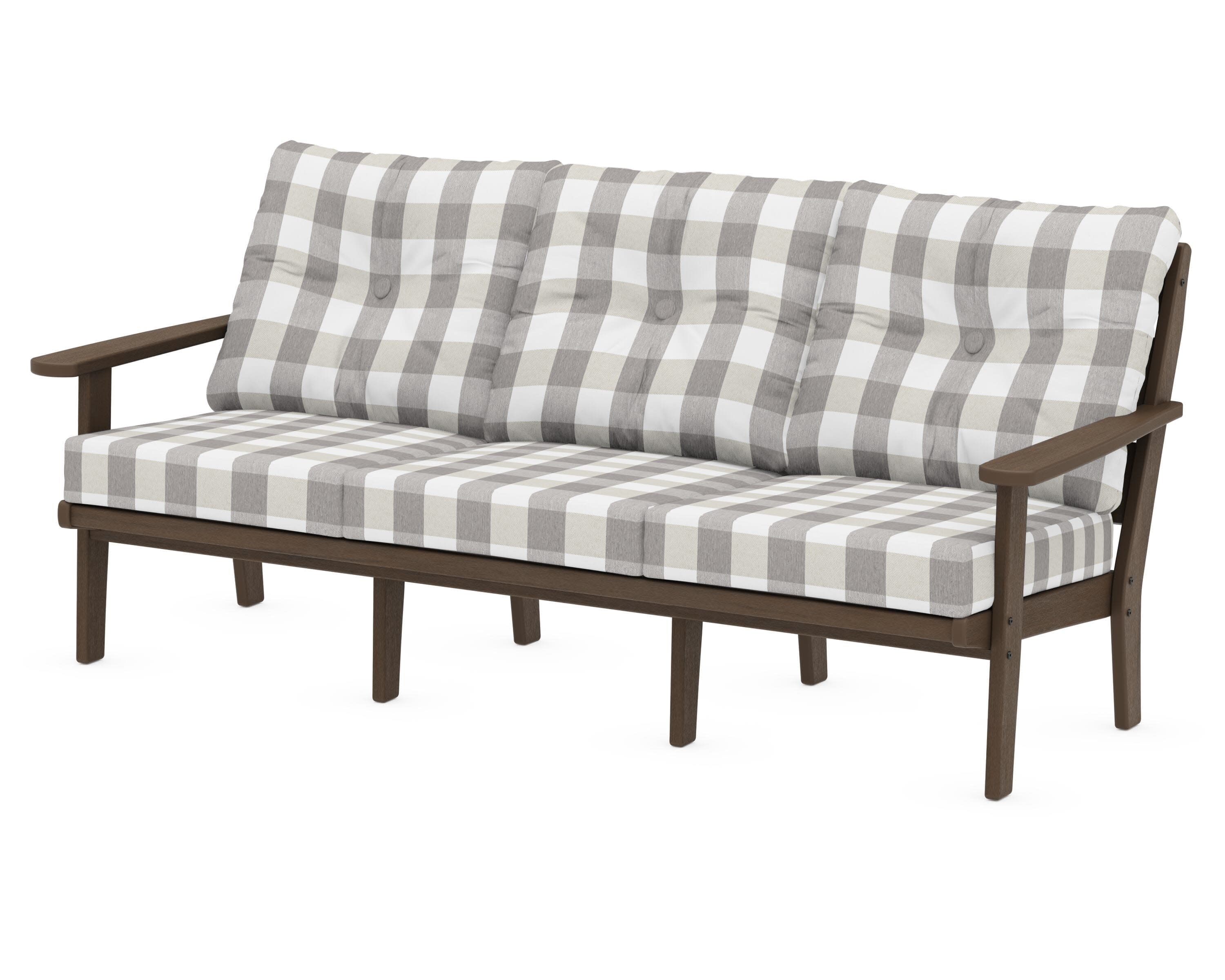 Lakeside Deep Seating Sofa in Kona / Buffalo Plaid Grey Mist