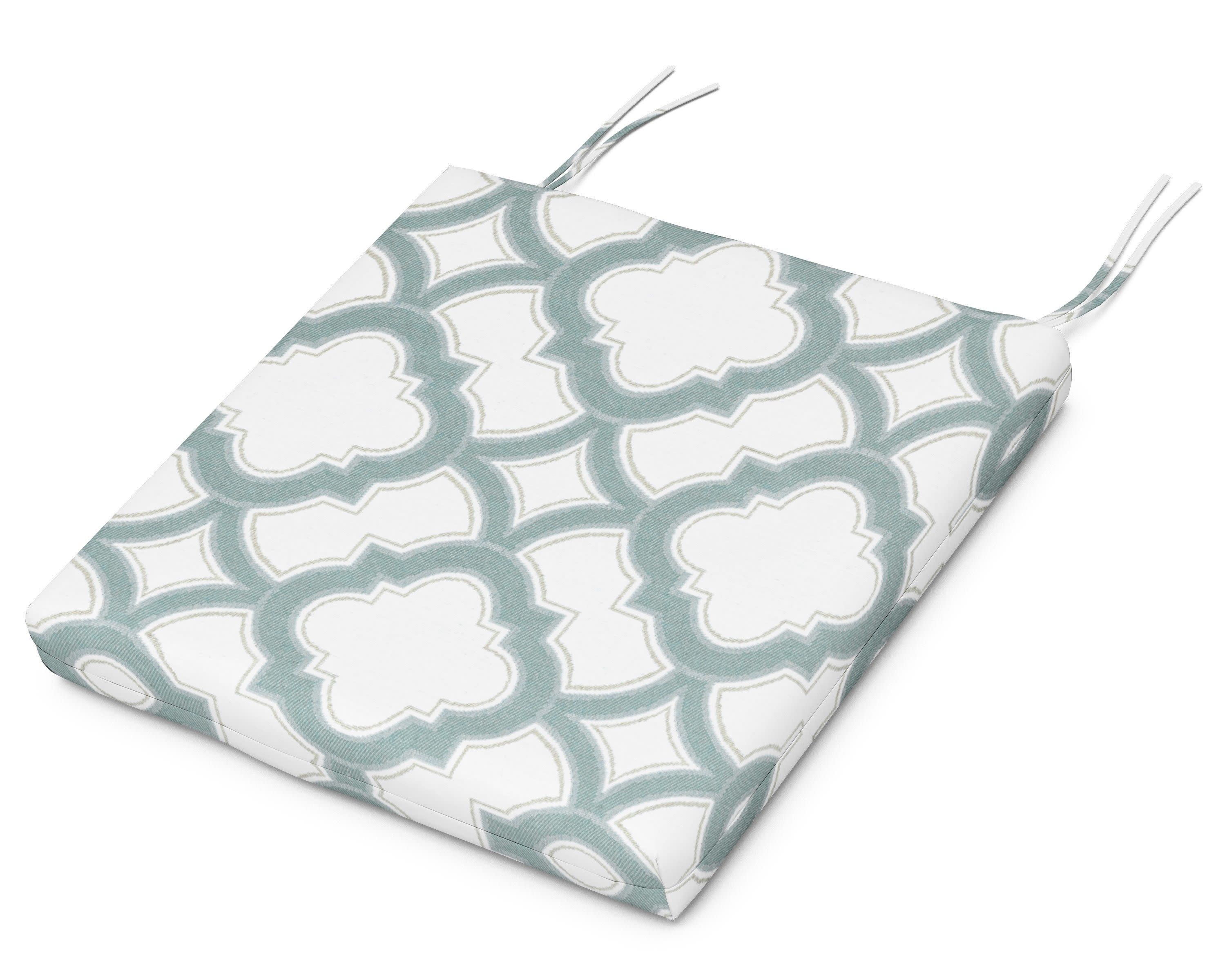 Seat Cushion 17"D x 20.75"W x 2.5"H in Trellis Glacier Spa
