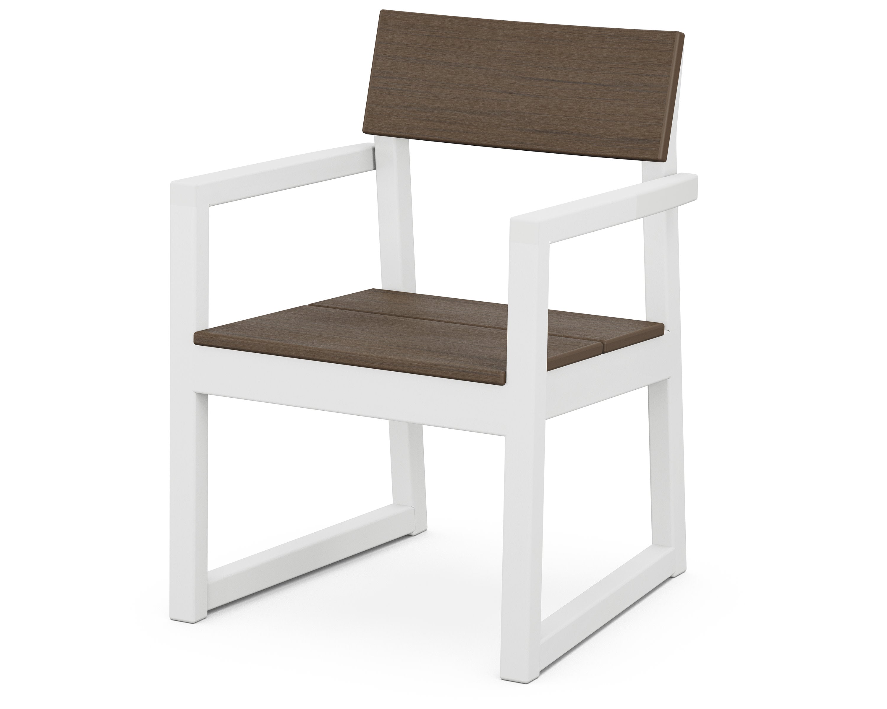 EDGE Dining Arm Chair in White / Kona