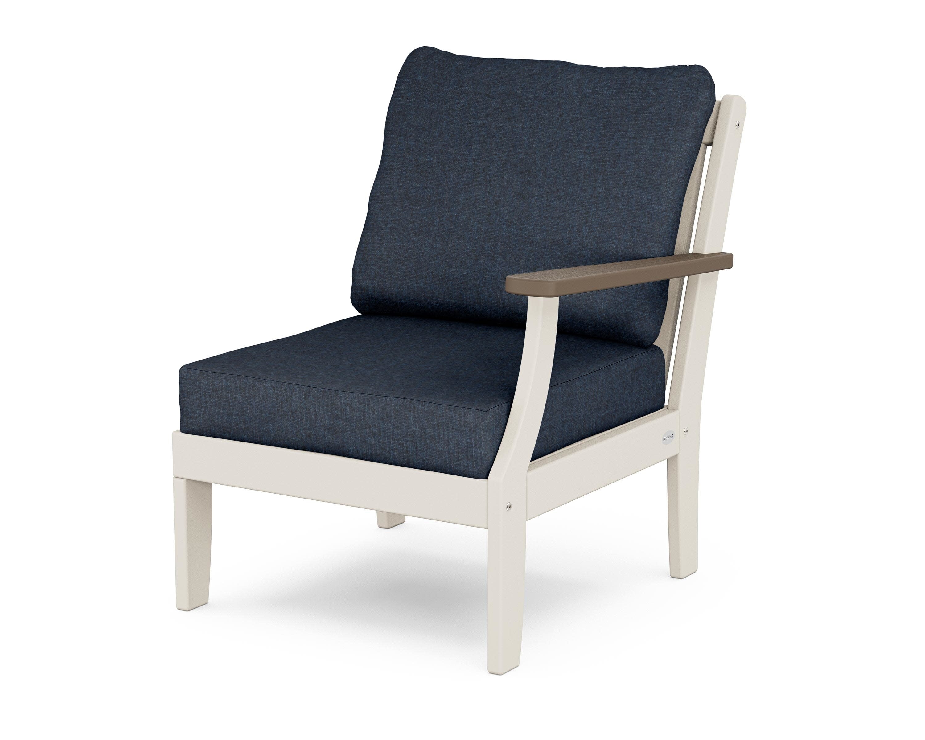Braxton Modular Right Arm Chair in Sand / Kona / Marine Indigo