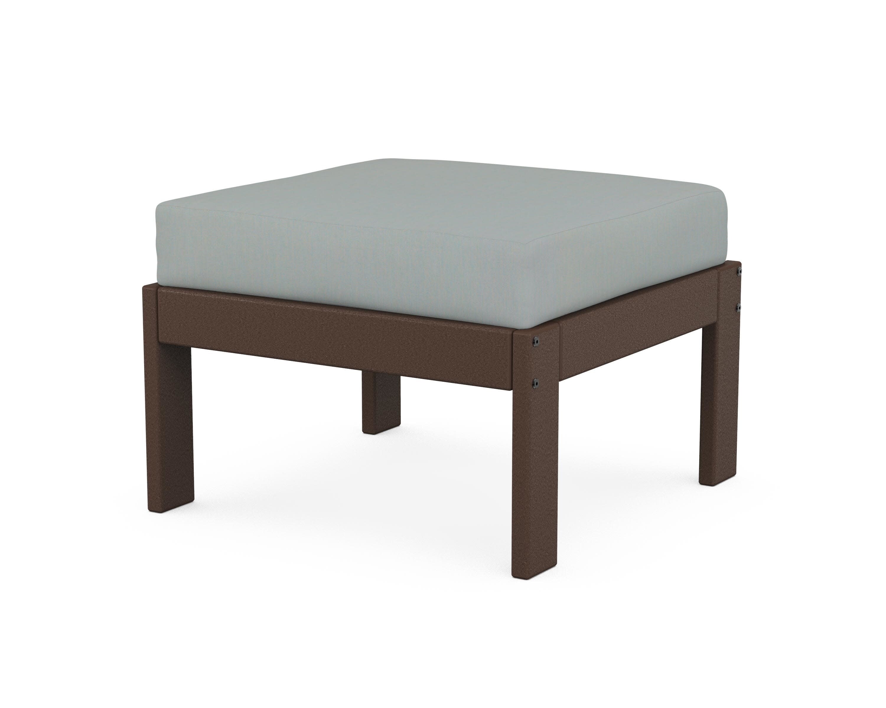 Vineyard Modular Ottoman in Mahogany / Spa
