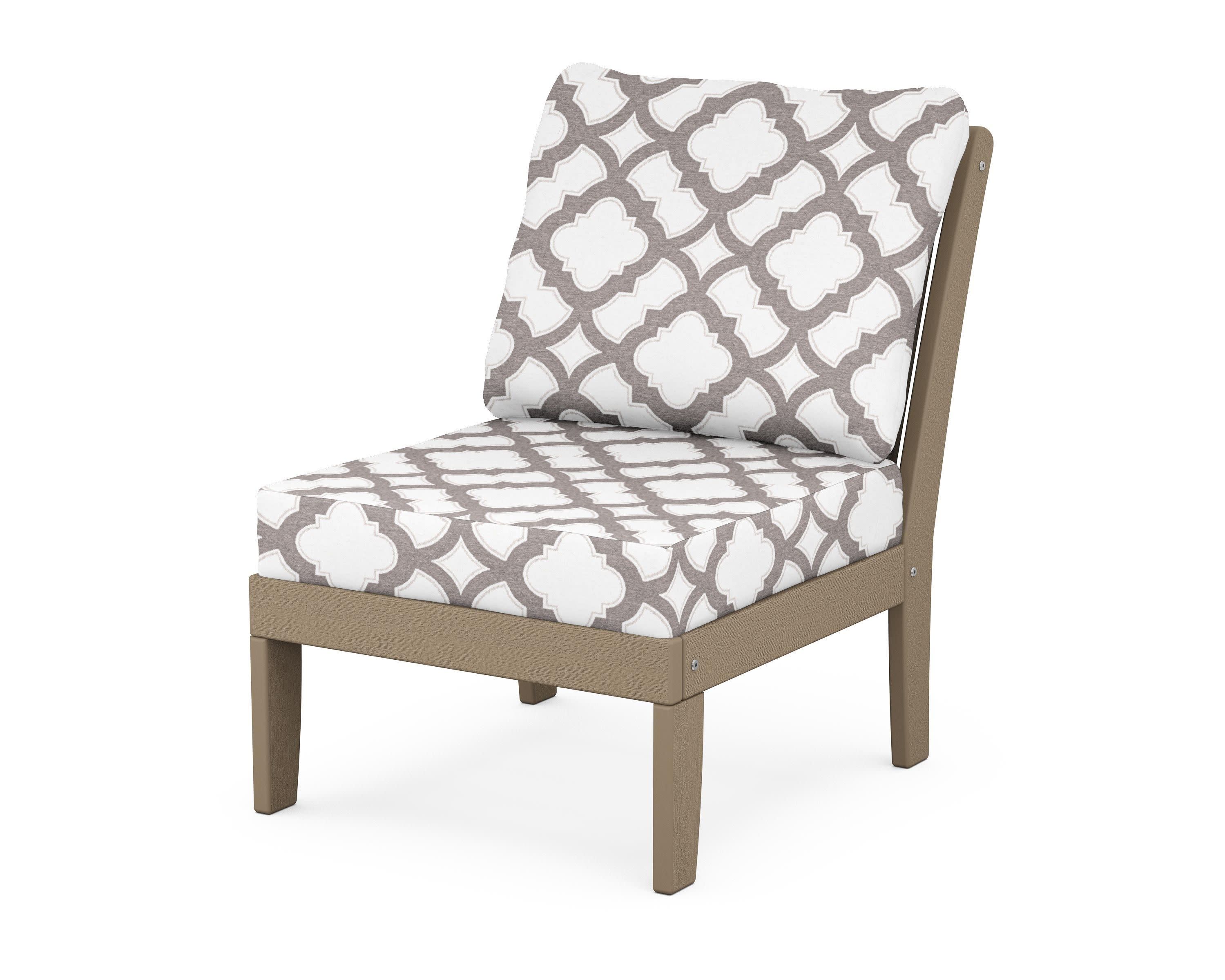 Braxton Modular Armless Chair in Vintage Sahara / Trellis Grey Mist
