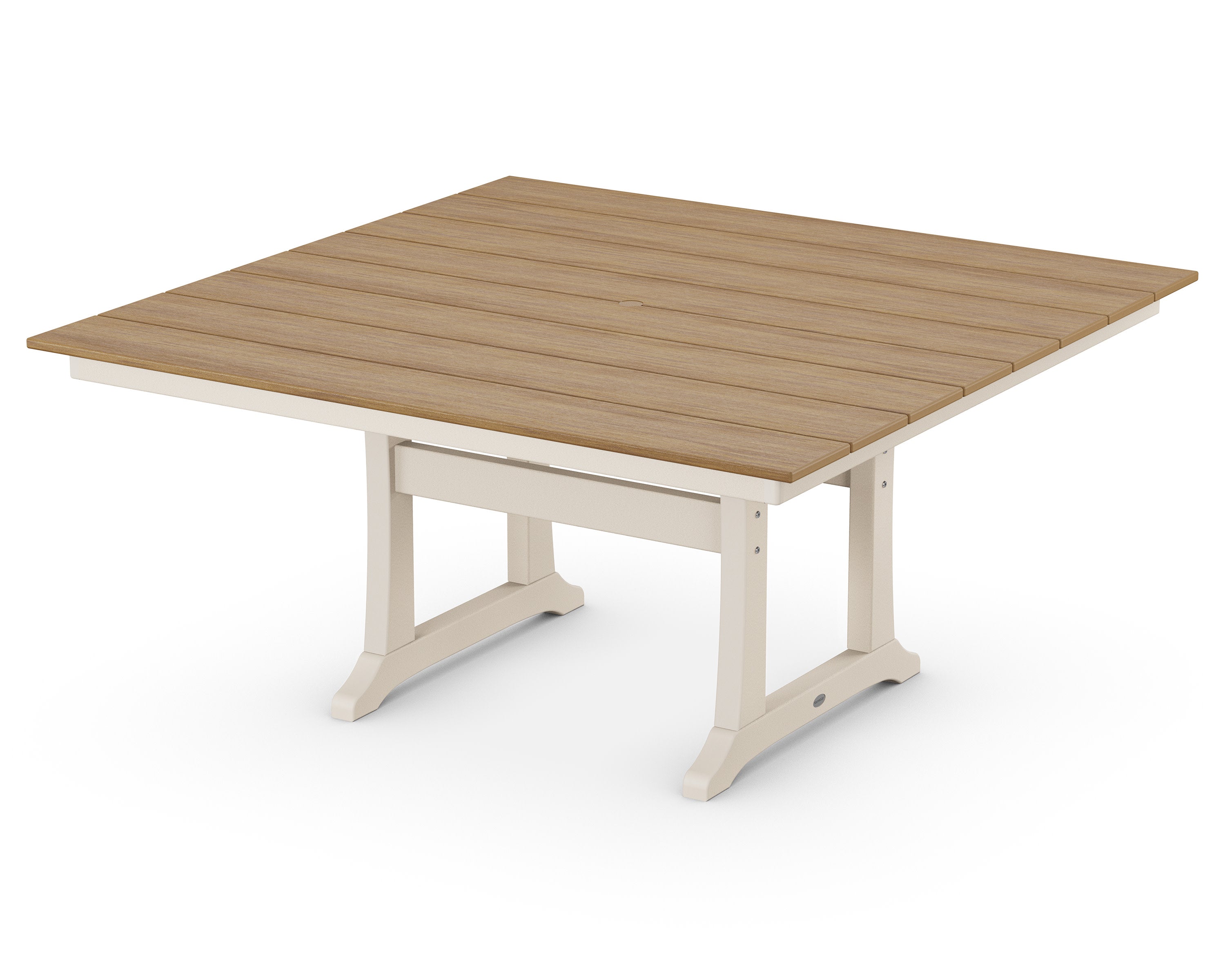Farmhouse Trestle 59" Dining Table in Sand / Natural