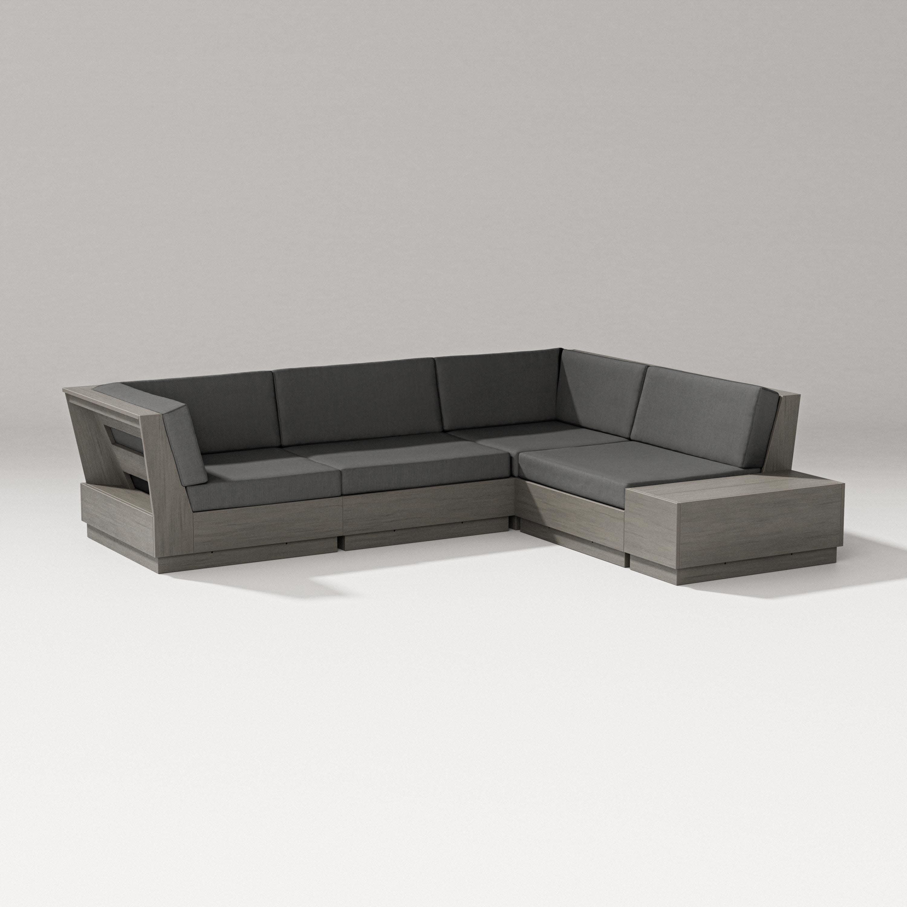 Elevate Corner Sectional in Driftwood / Spectrum Carbon