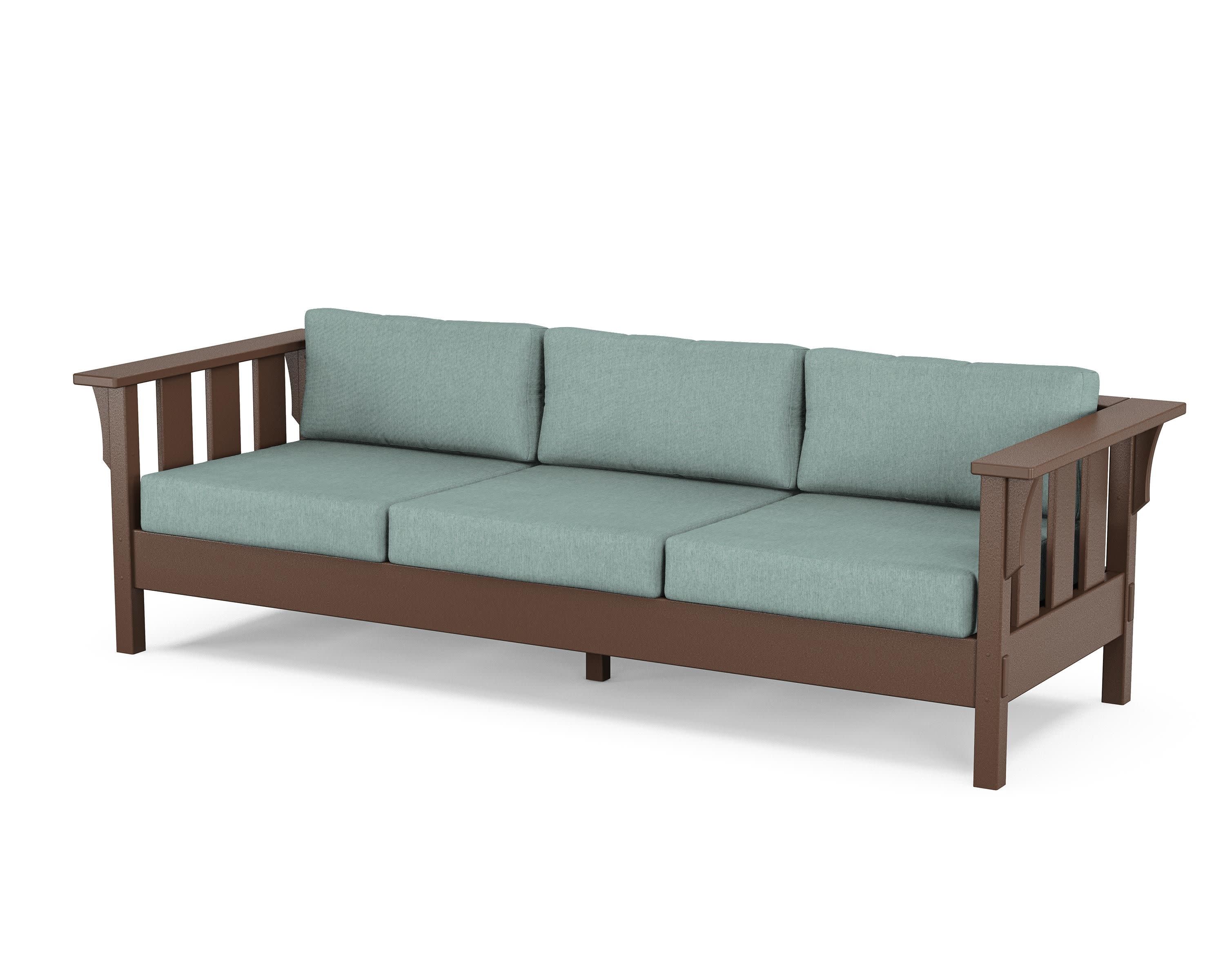 Acadia Deep Seating Sofa in Mahogany / Glacier Spa