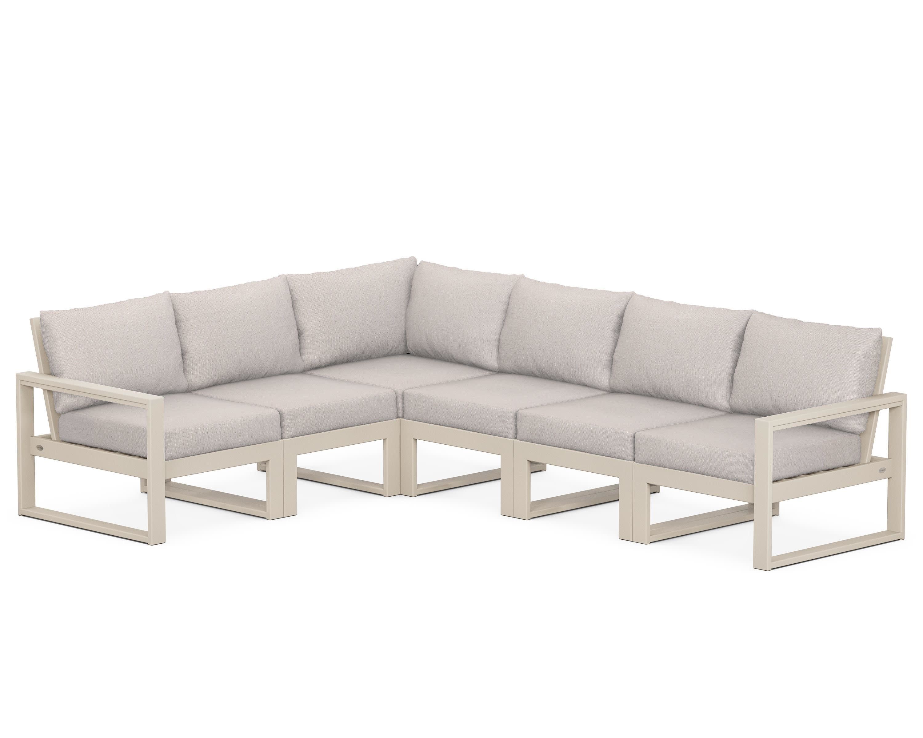 EDGE 6-Piece Modular Deep Seating Set in Sand / Dune Burlap