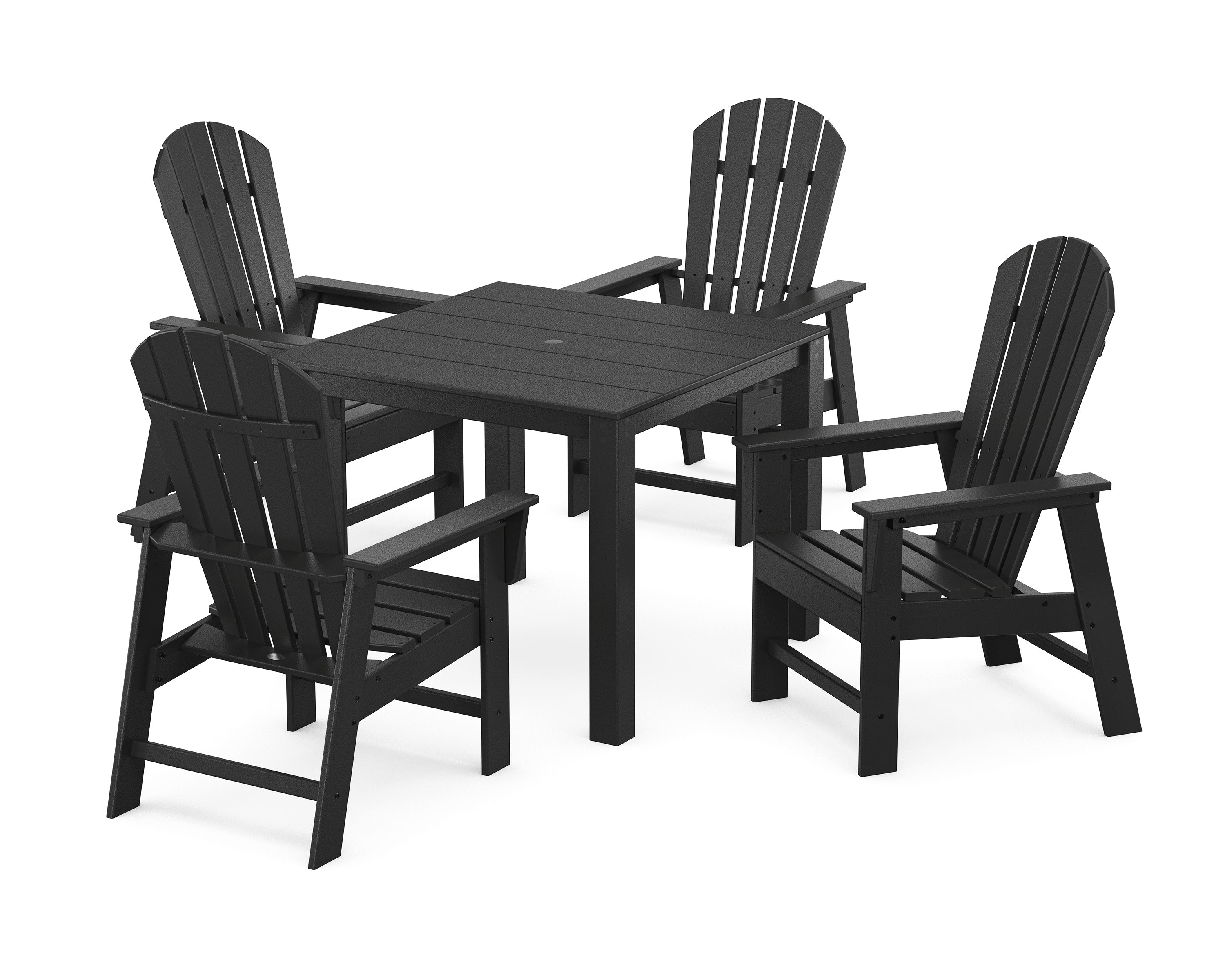 South Beach Coast 5-Piece Parsons Dining Set in Black