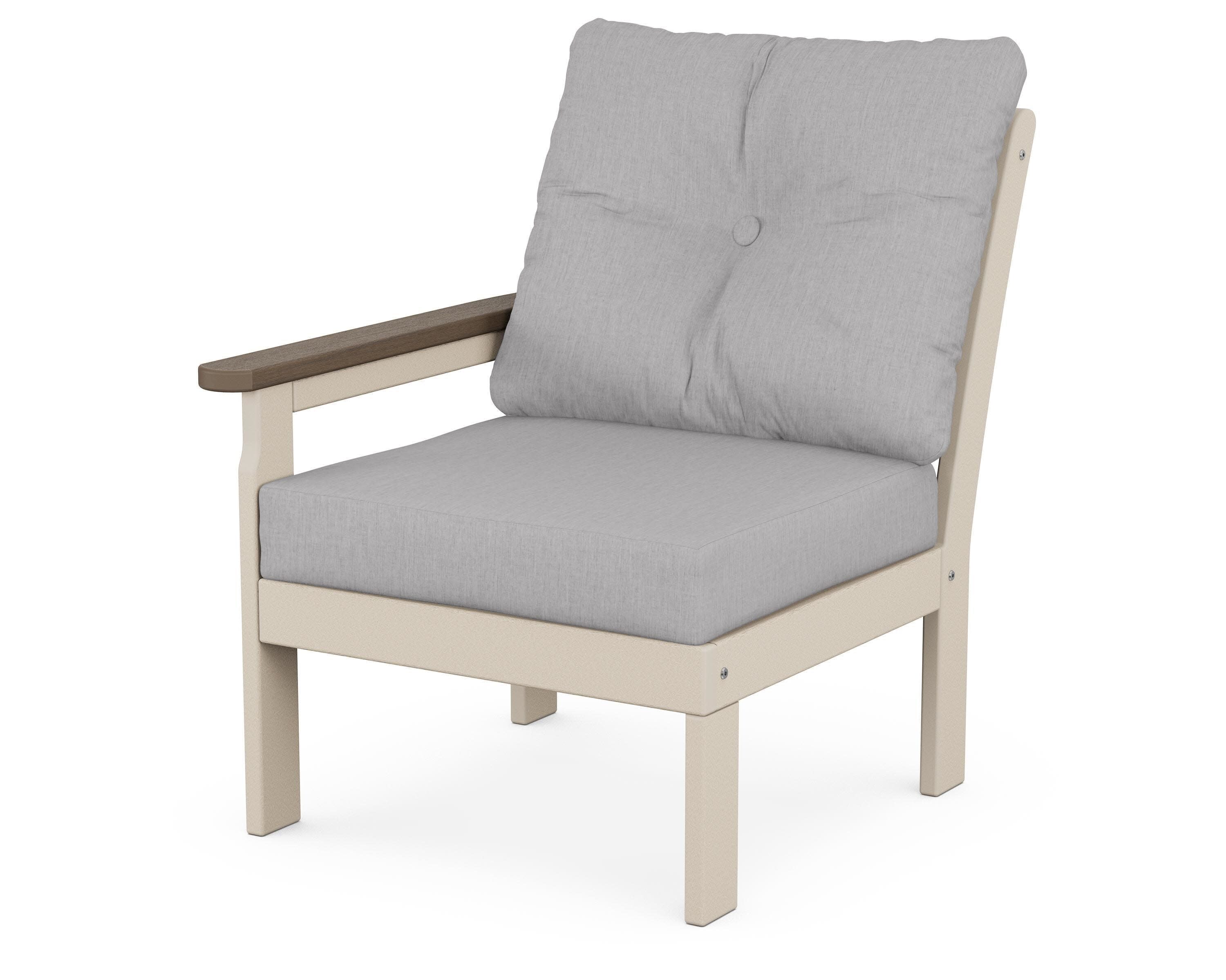 Vineyard Modular Left Arm Chair in Sand / Kona / Granite