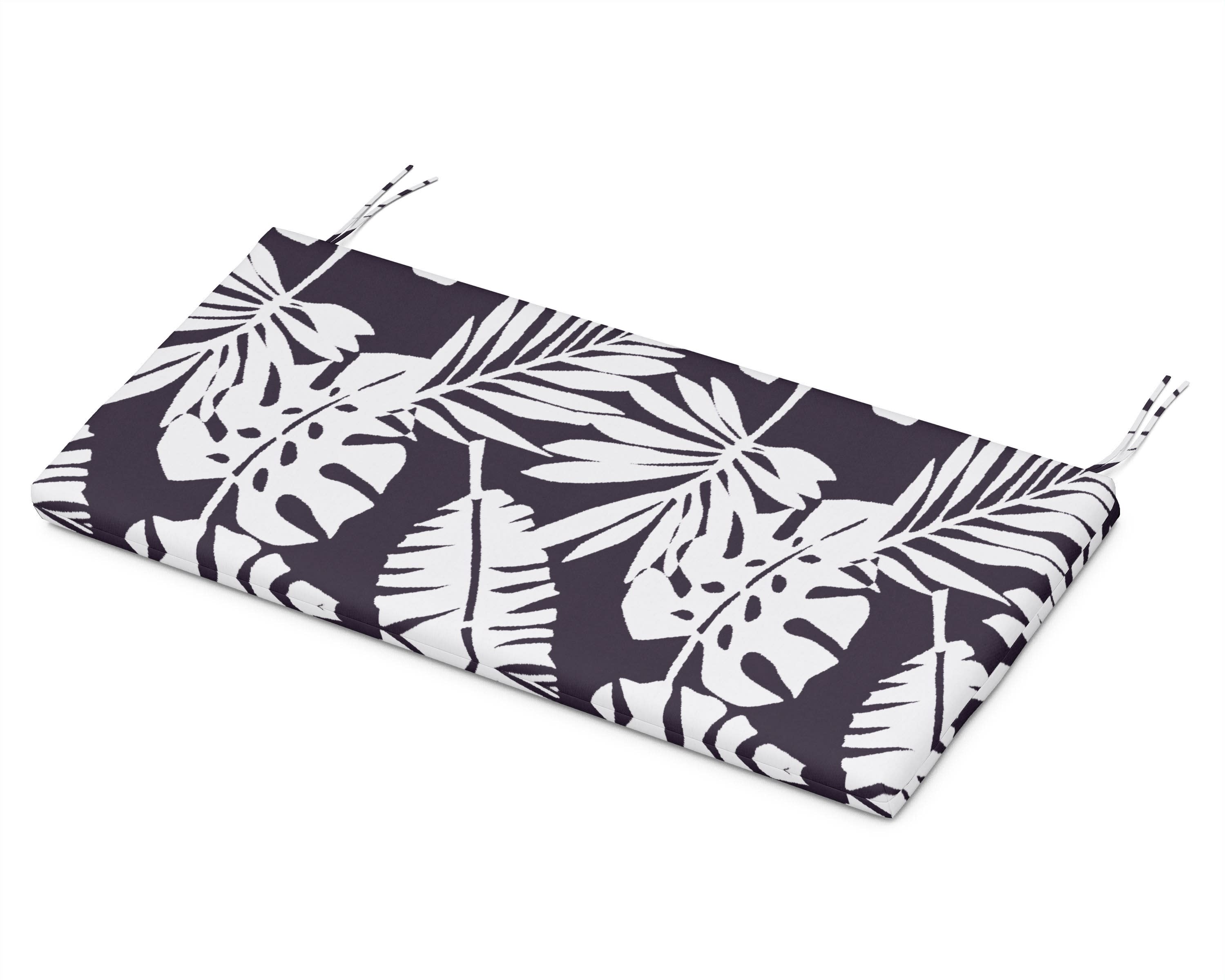 Bench Seat Cushion - 17.75"D x 41"W x 2.5"H in Leaf Navy